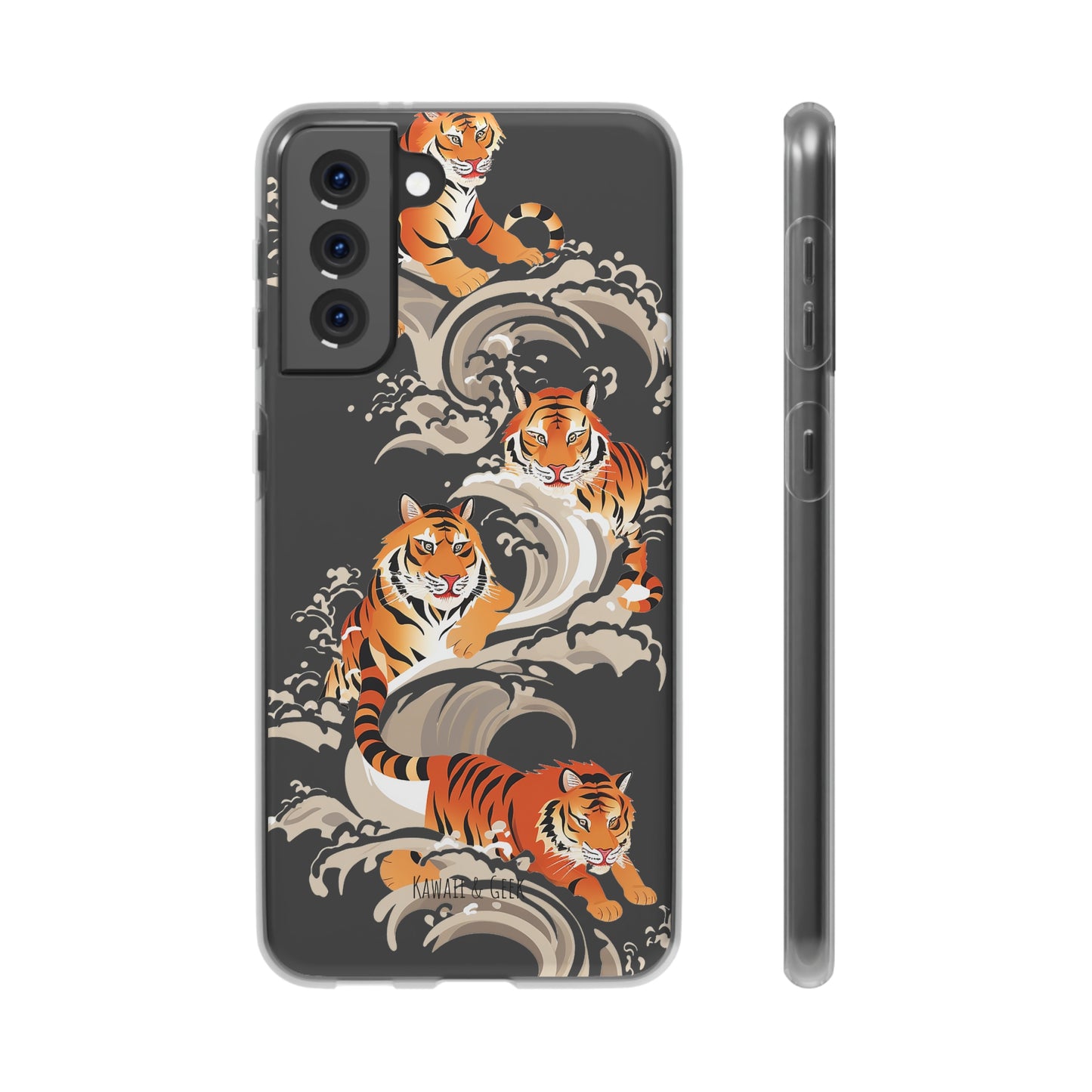 Elegant Chinese Ink Tiger Flexi Phone Case