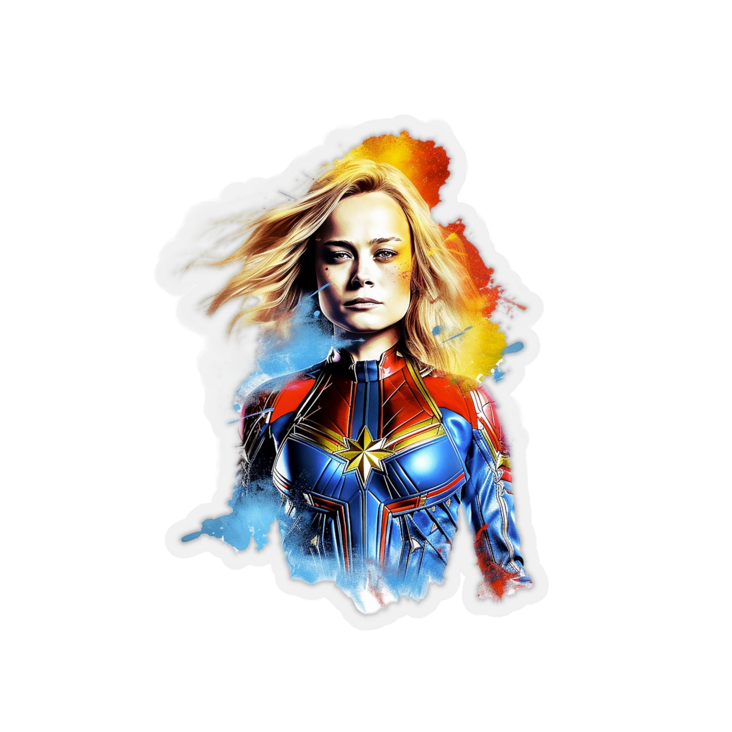 Captain Marvel Sticker - Unleash the Power of Feminine Strength