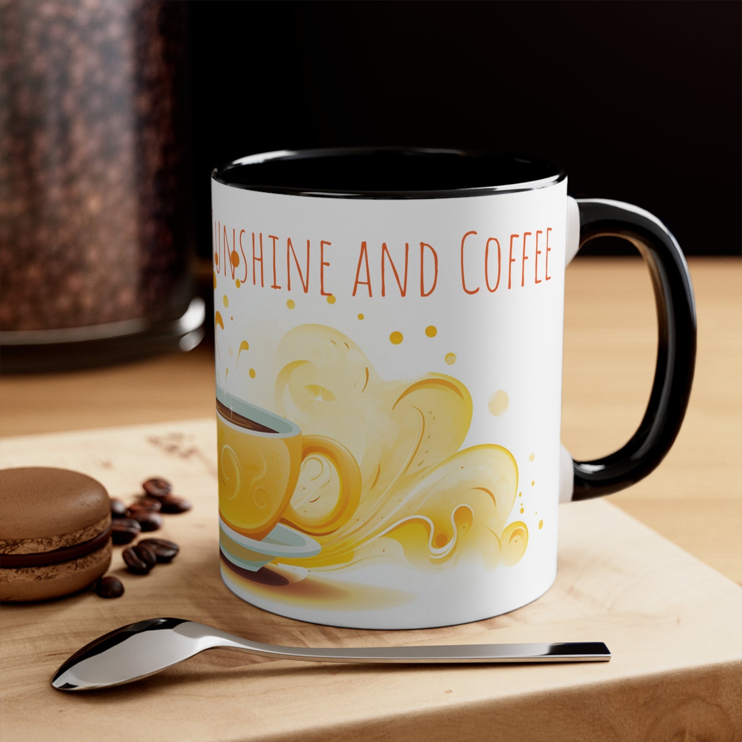 Good Morning Sunshine and Coffee Mug: Cheerful Sun Design