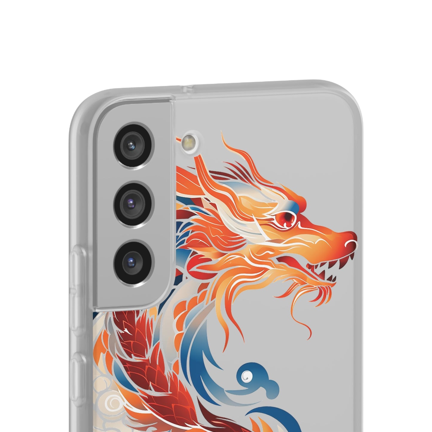 Elegant Chinese Ink Dragon Flexi Transparent Phone Case