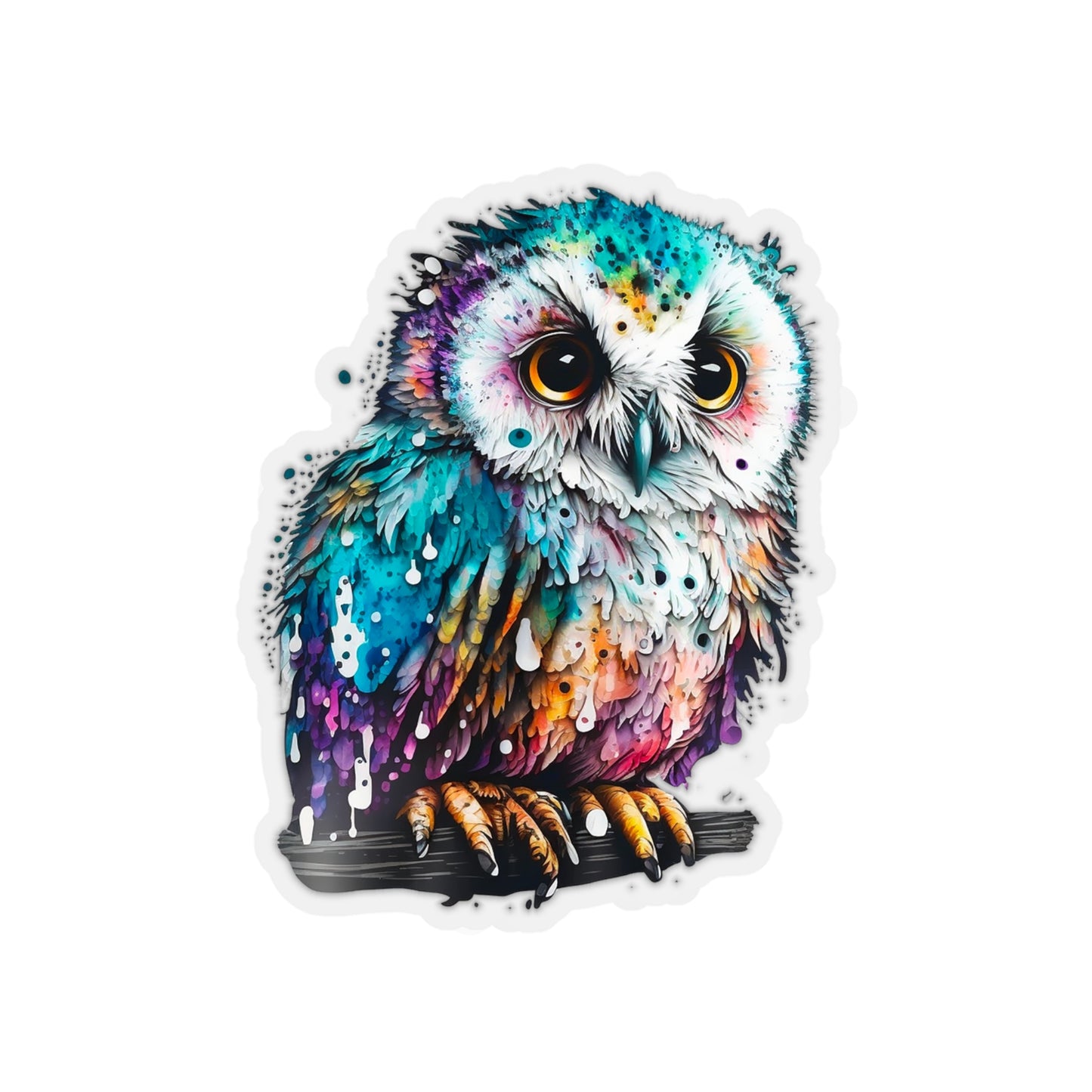 White Owl Sticker - Add Some Adorable and Unique Style to Your Tech