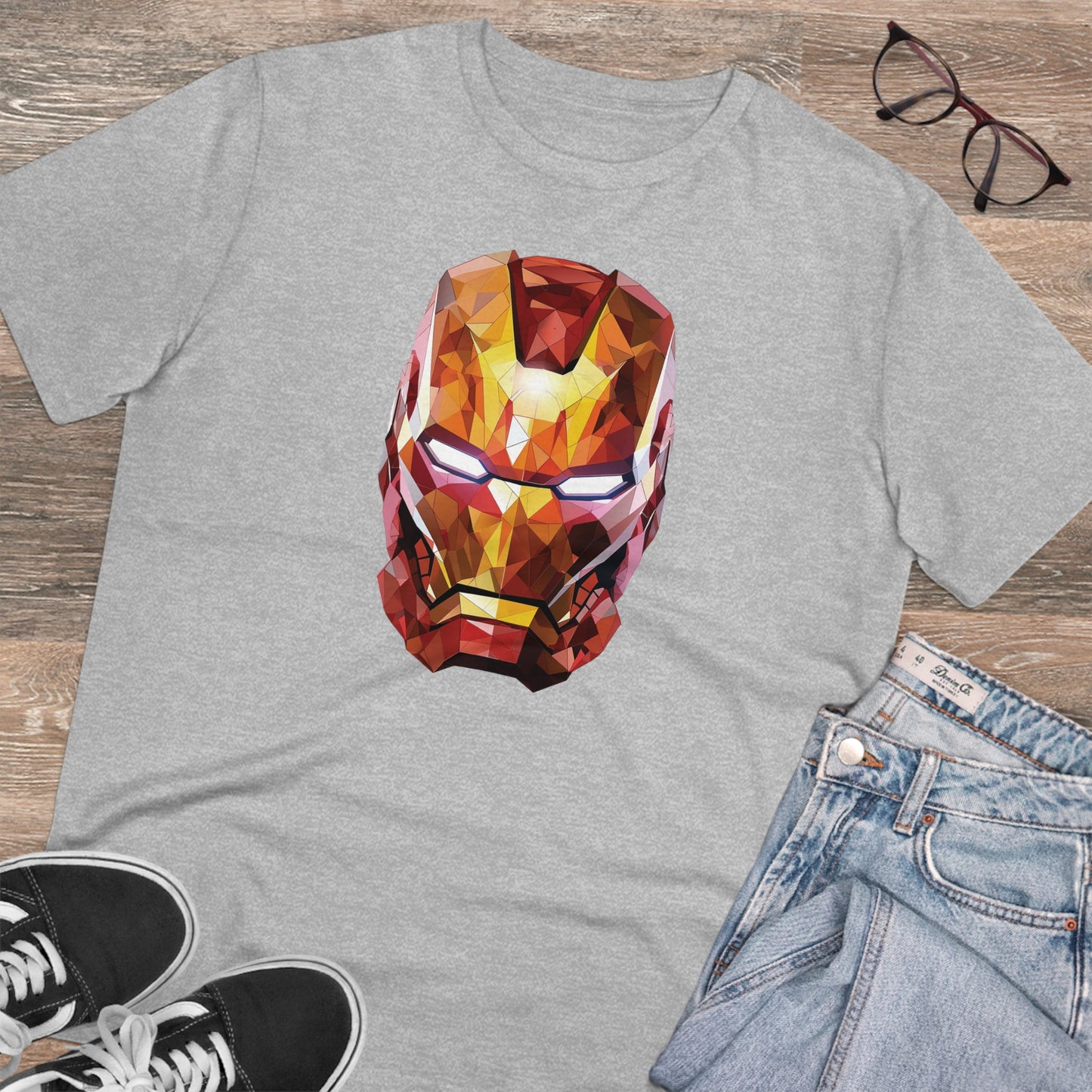 Iron Man Polygonal T-Shirt - Unleash Superhero Style