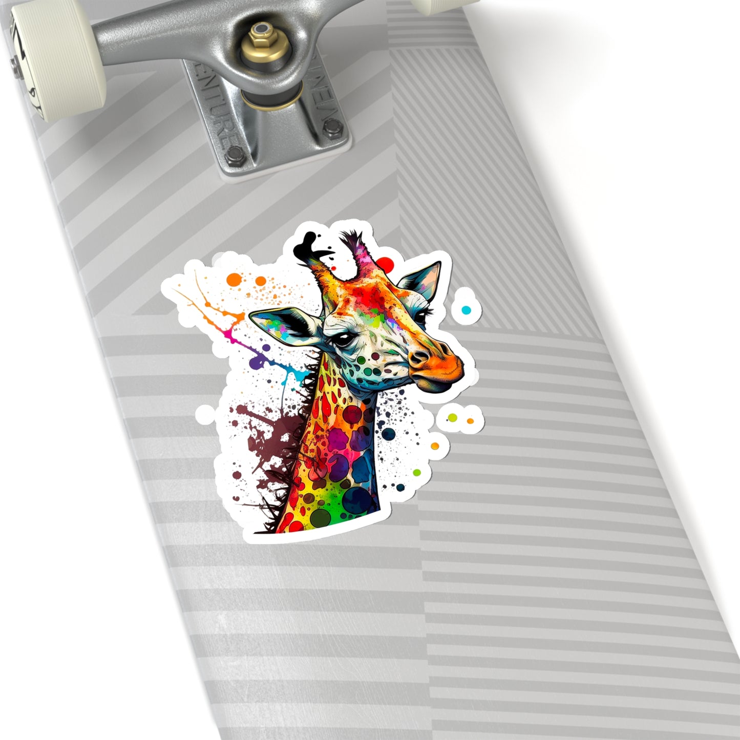 Giraffe Sticker - Add Some Pop-Art and Watercolor Style to Your Tech