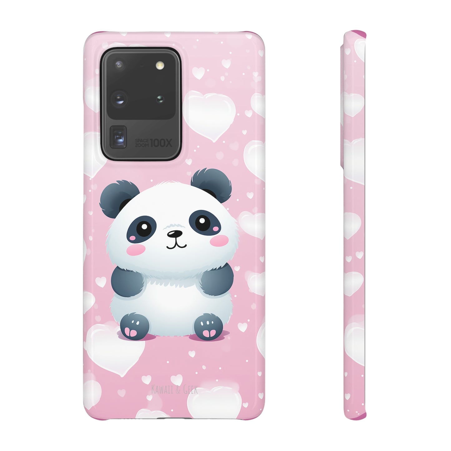 Cute Panda & Hearts Premium Phone Case
