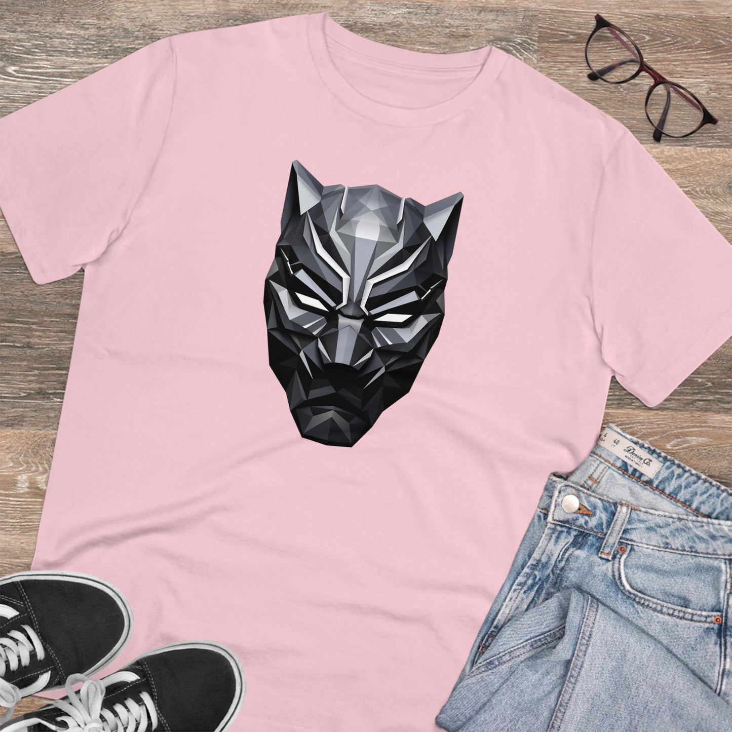 Black Panther Polygonal T-Shirt - Embrace Wakandan Vibes