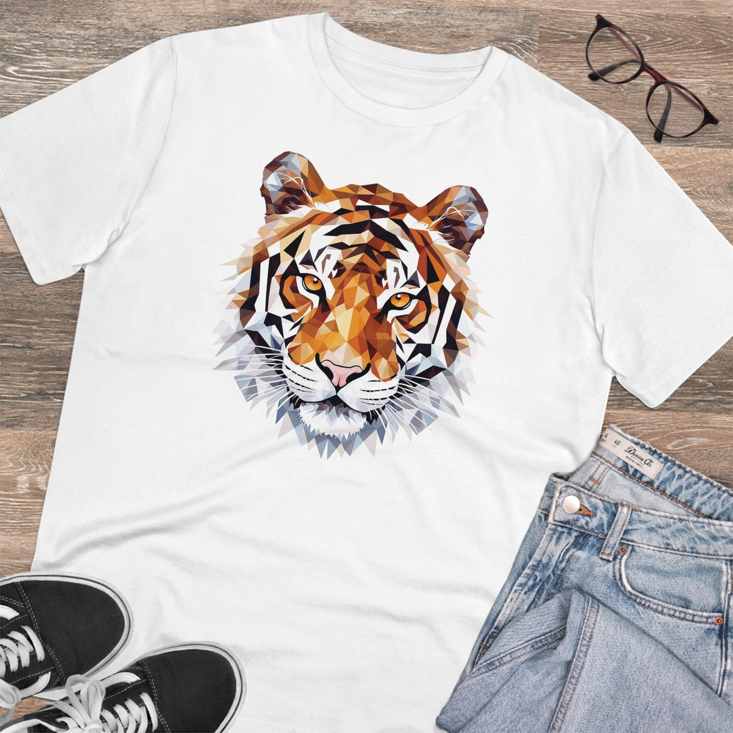 Tiger Polygonal T-Shirt - Embrace Fierce Elegance