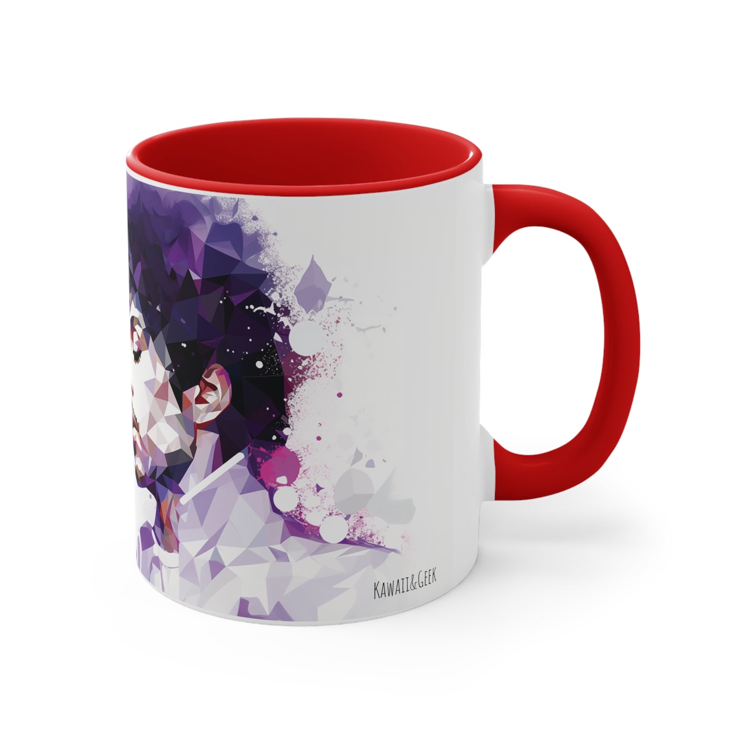 Prince Geometric Bicolor Mug - Celebrate the Iconic 'Purple Rain'
