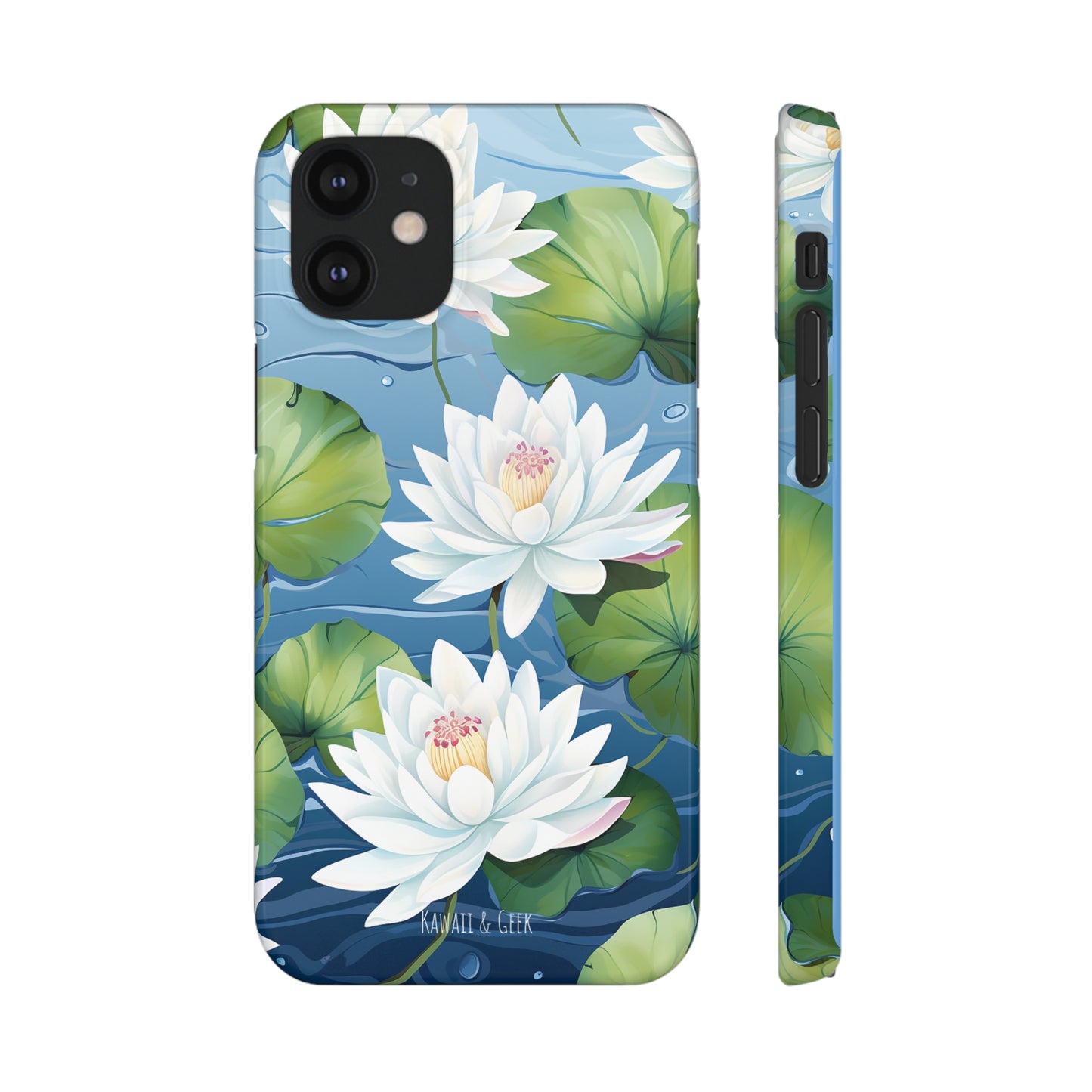 Elegant Water Lilies: Premium Phone Case