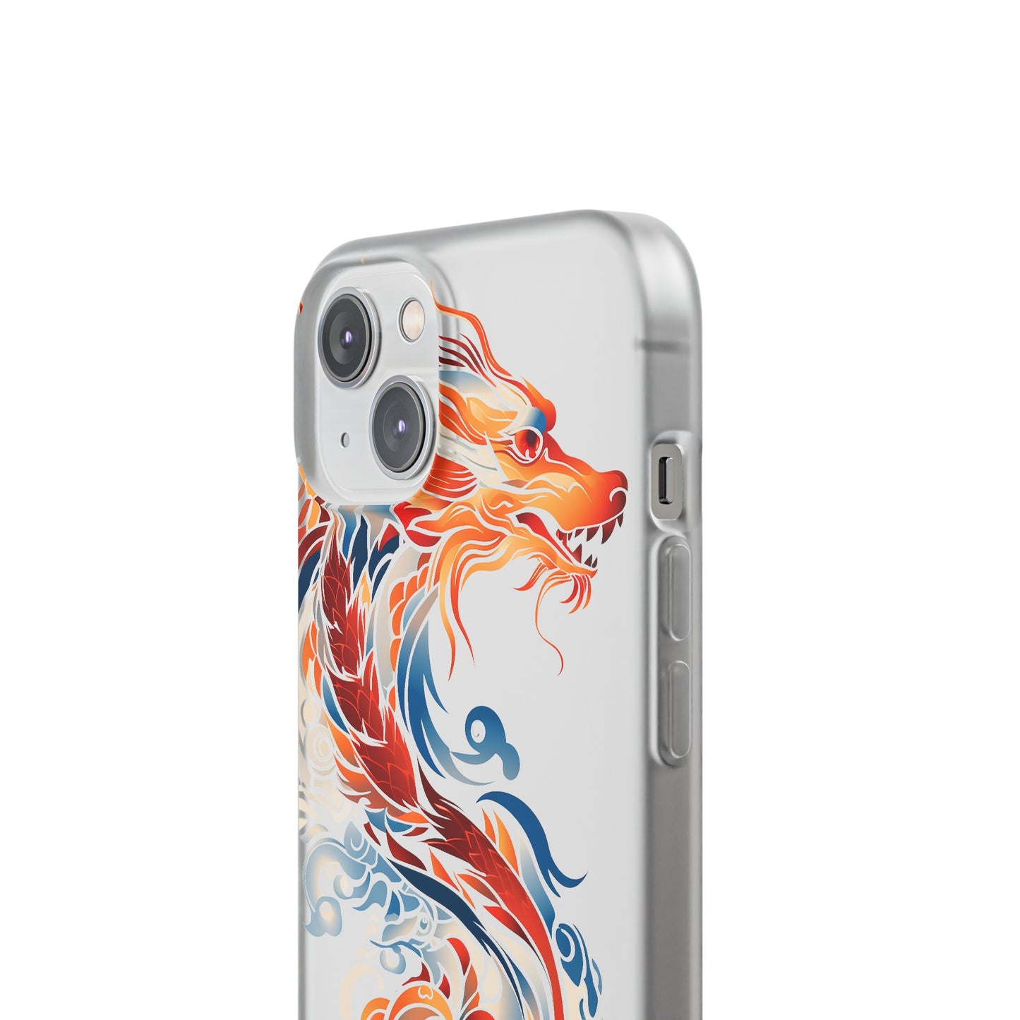 Elegant Chinese Ink Dragon Flexi Transparent Phone Case