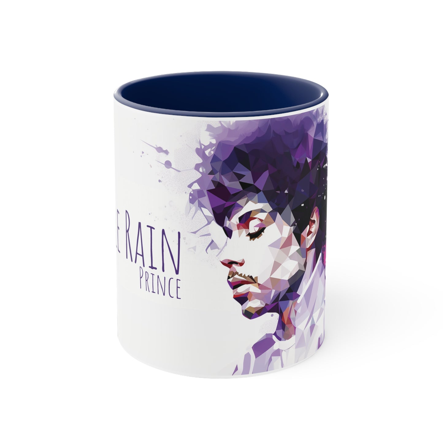 Prince Geometric Bicolor Mug - Celebrate the Iconic 'Purple Rain'