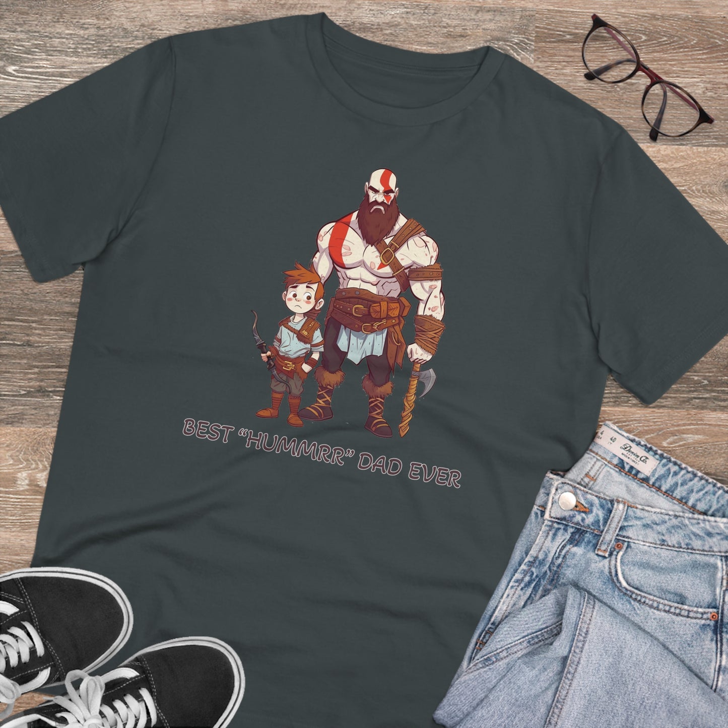 Kratos - God of War T-Shirt - BEST Hummrr Dad Ever - Celebrate Father's Day with Playful Style