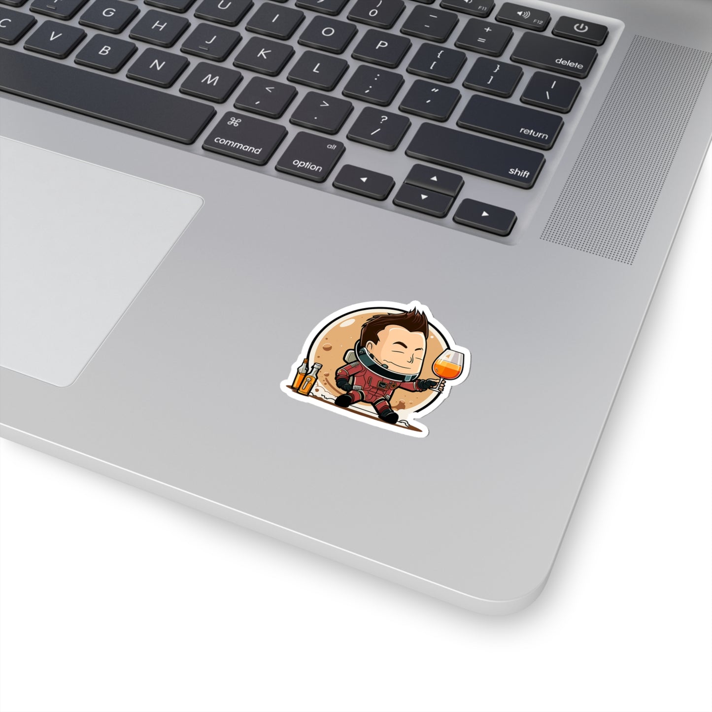Elon Musk on Mars Sticker - Add Some Humor and Space to Your Tech