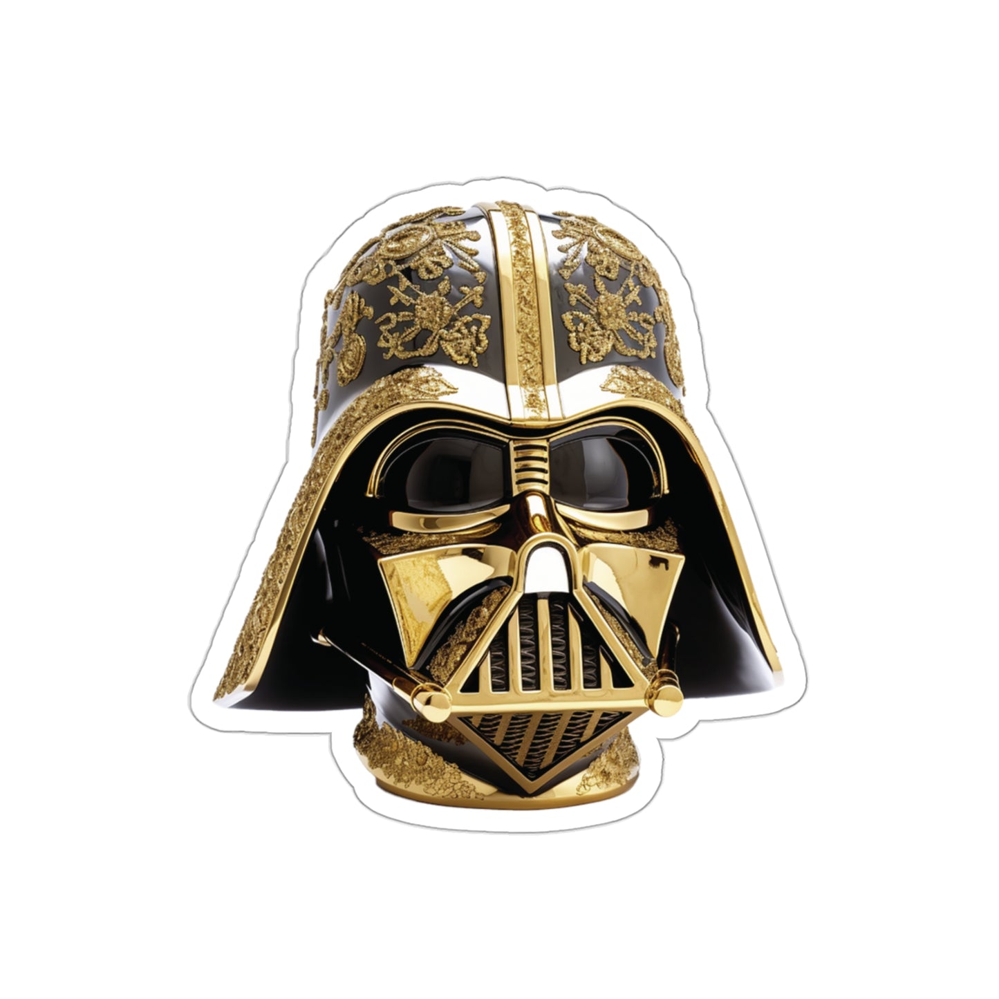 Gold Darth Vader Sticker - Unleash Imperial Grandeur - Star Wars