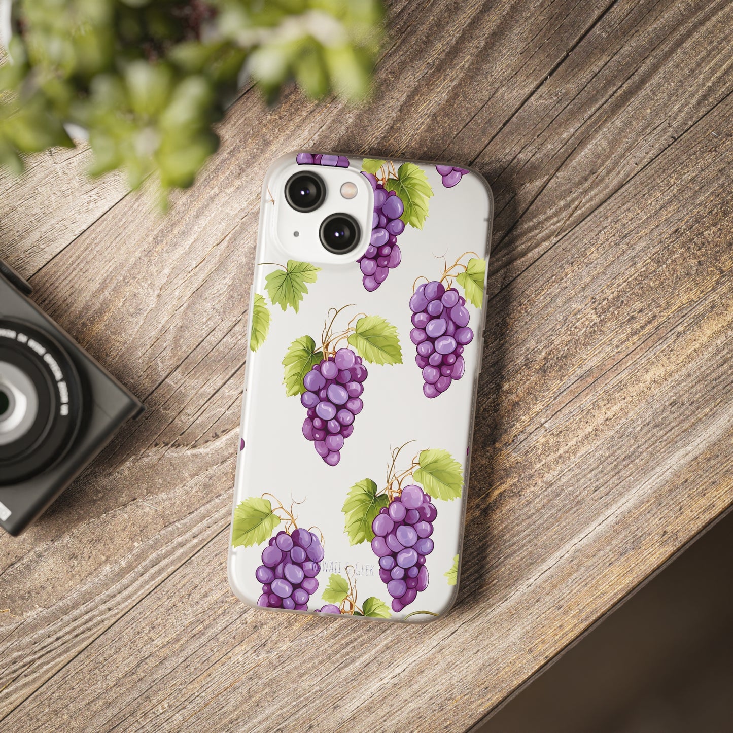 Flexi Grape Delight: Transparent Phone Case