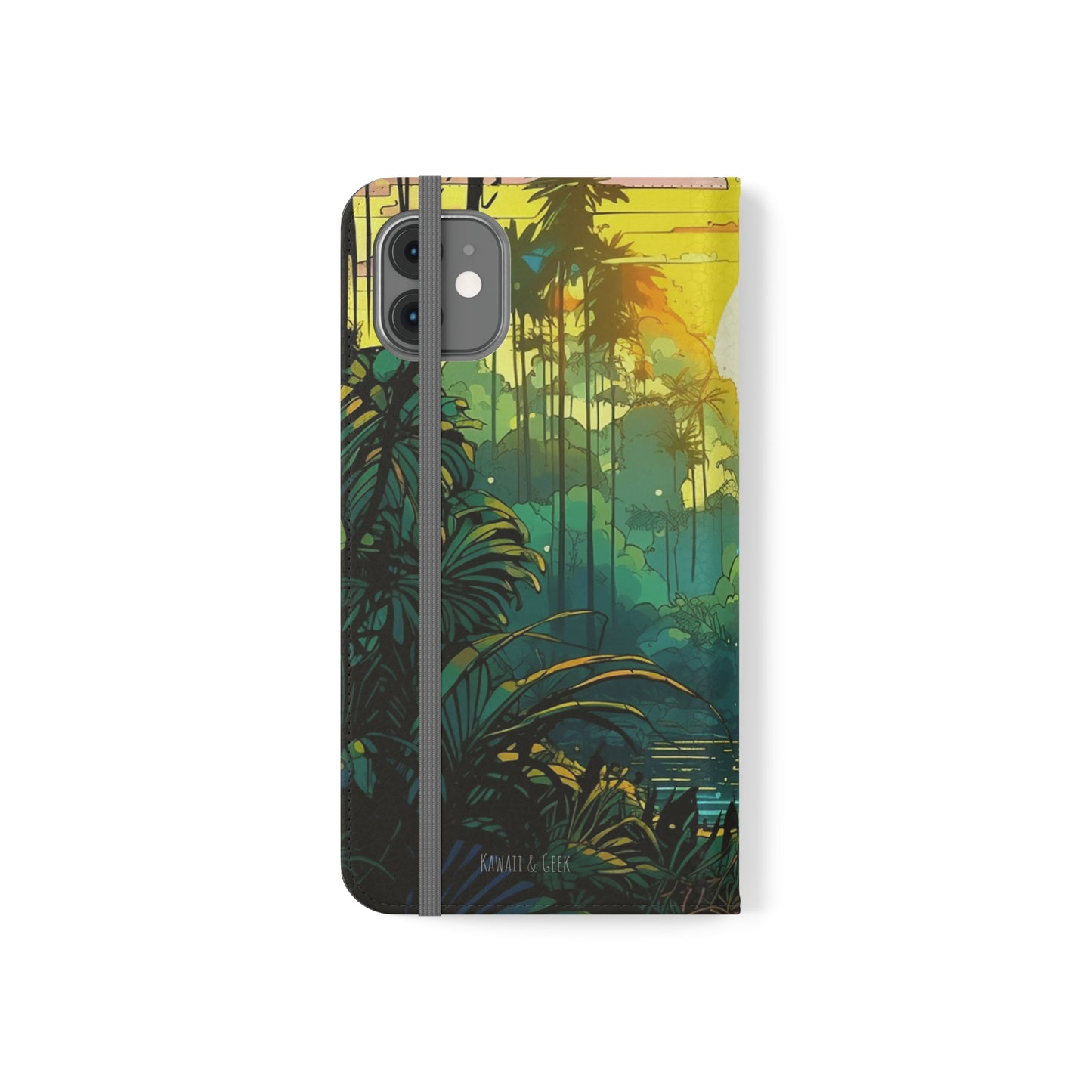 Rainforest at Sunset Flip Phone Case - Capture the Serenity of Nature on Your Device