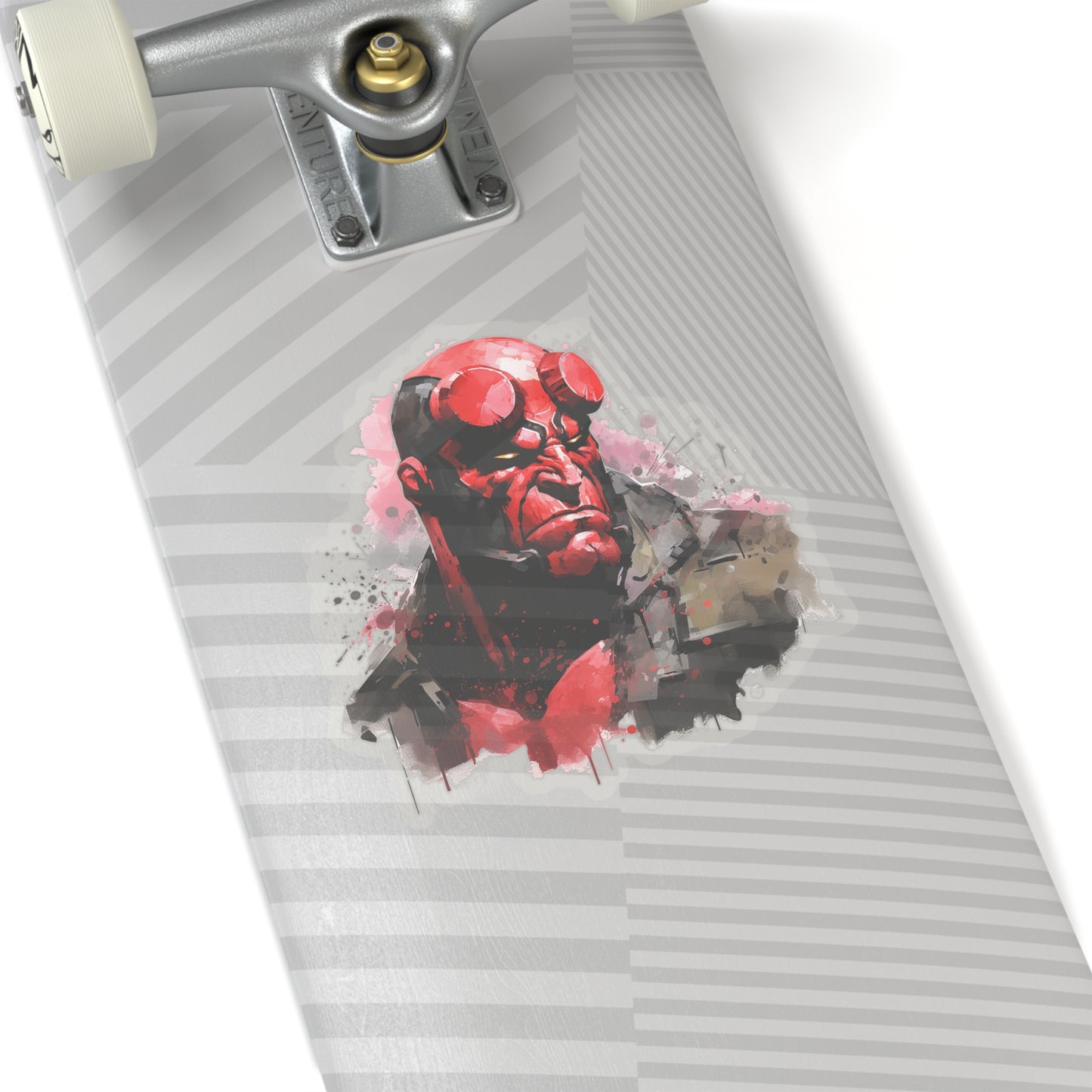 Watercolor Hellboy Sticker - Premium Halloween Sticker