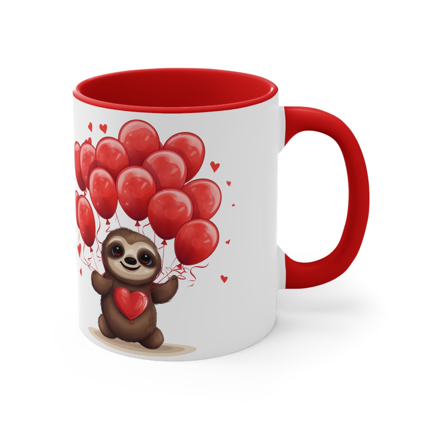 Sloth Love Balloon Mug - 11oz Bicolor 'Slow Love' Cup Valentine's Special