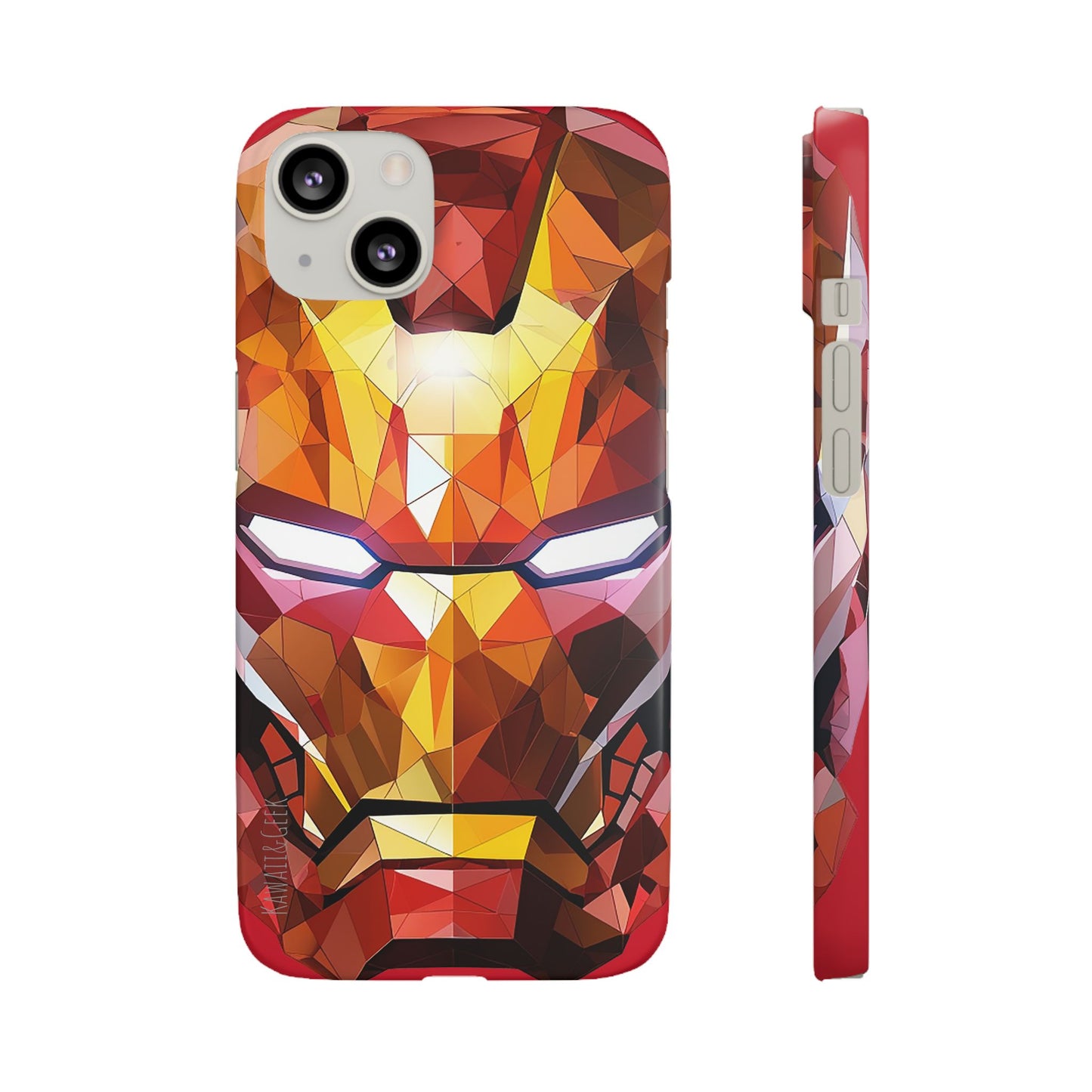 Phone Case - Iron Man helmet polygonal style