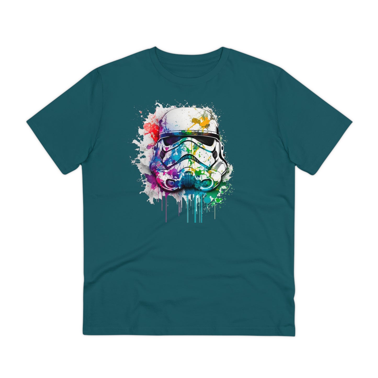 Storm Trooper in Watercolor Style Organic Unisex T-Shirt - Add Some Unique and Eco-Friendly Style to Your Wardrobe