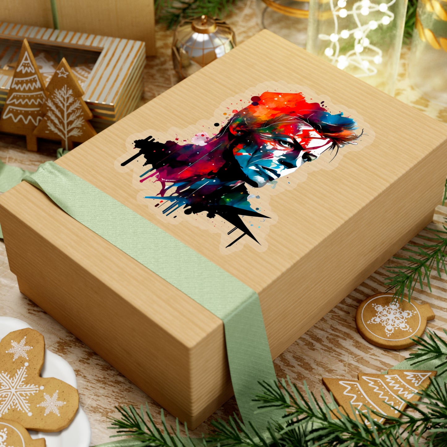 David Bowie Sticker - Add Some Iconic and Colorful Style to Your Tech