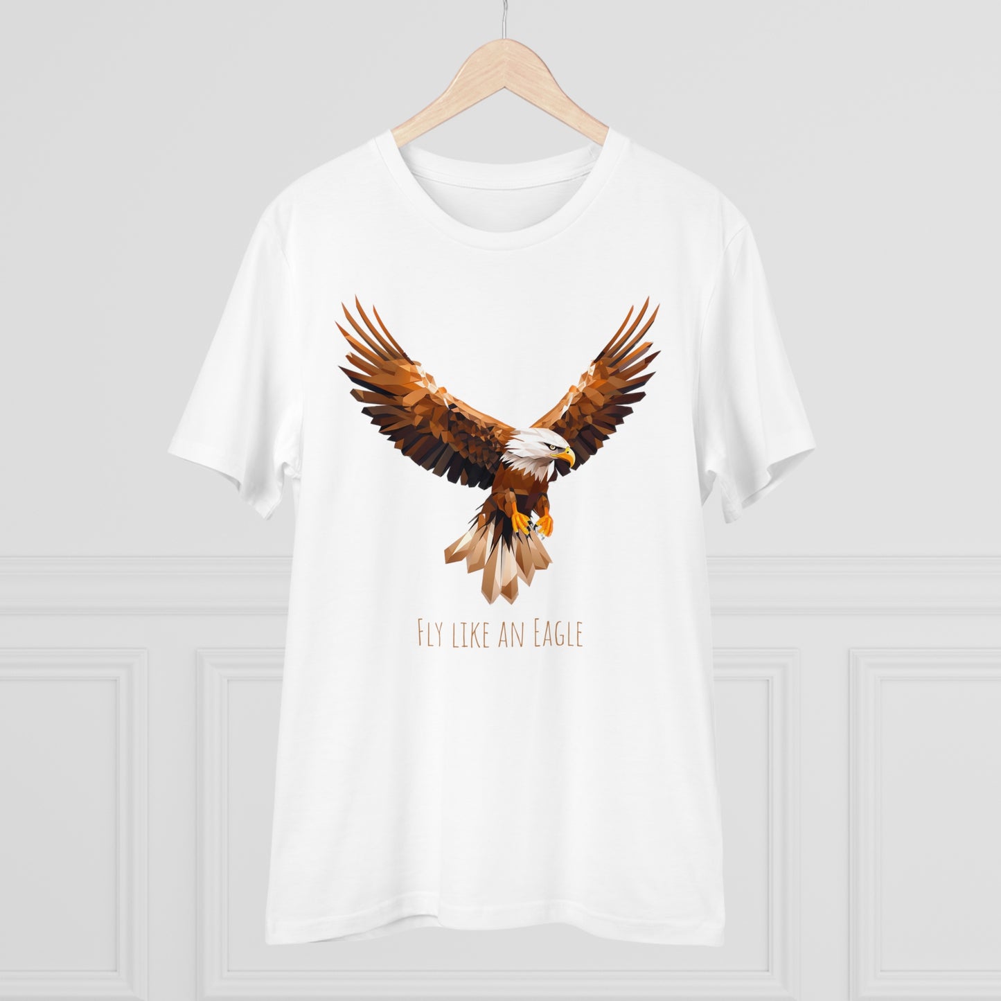 Eco-Friendly Geometric Eagle T-Shirt: "Fly Like An Eagle"