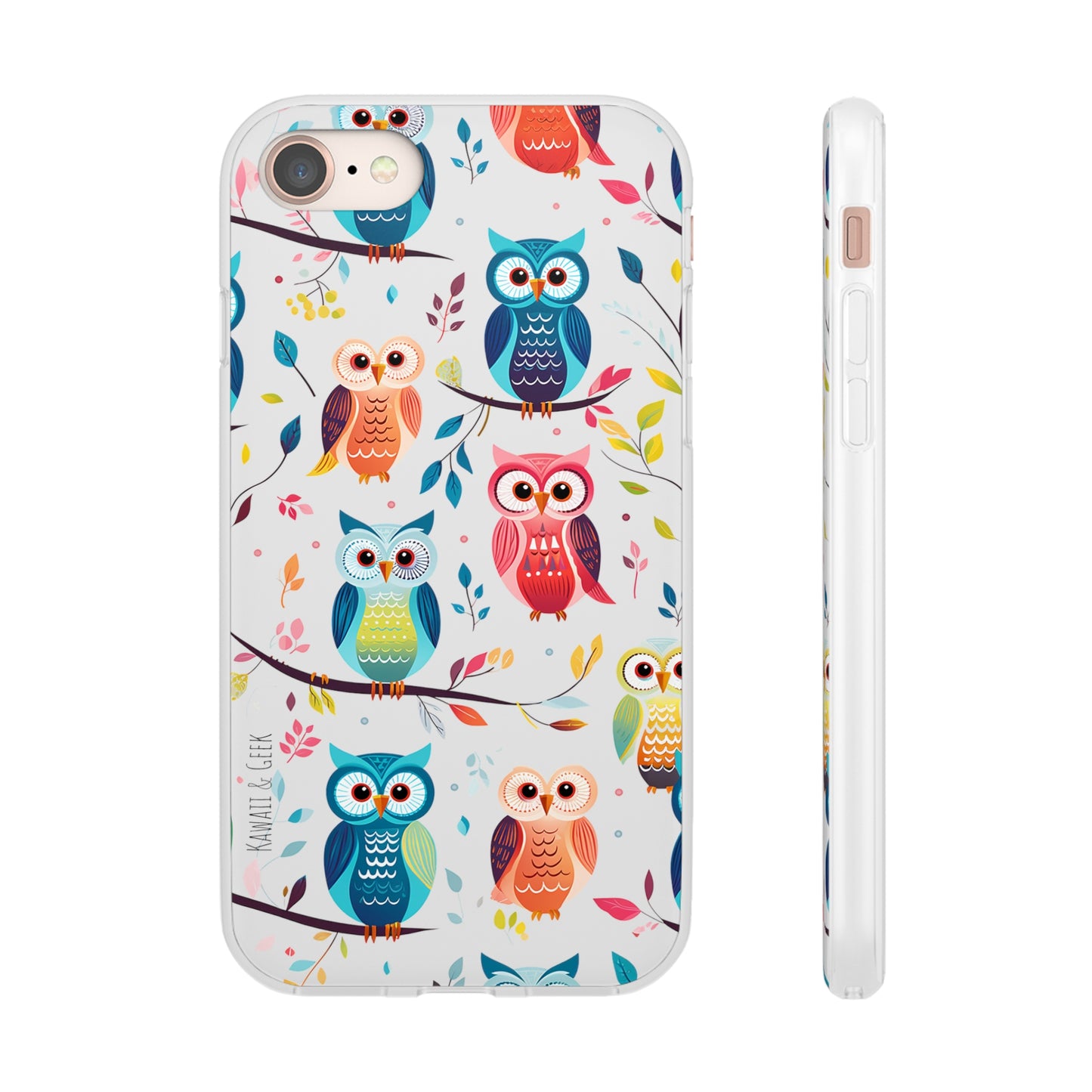 Whimsical Owl Flexi and Transparent Phone Case