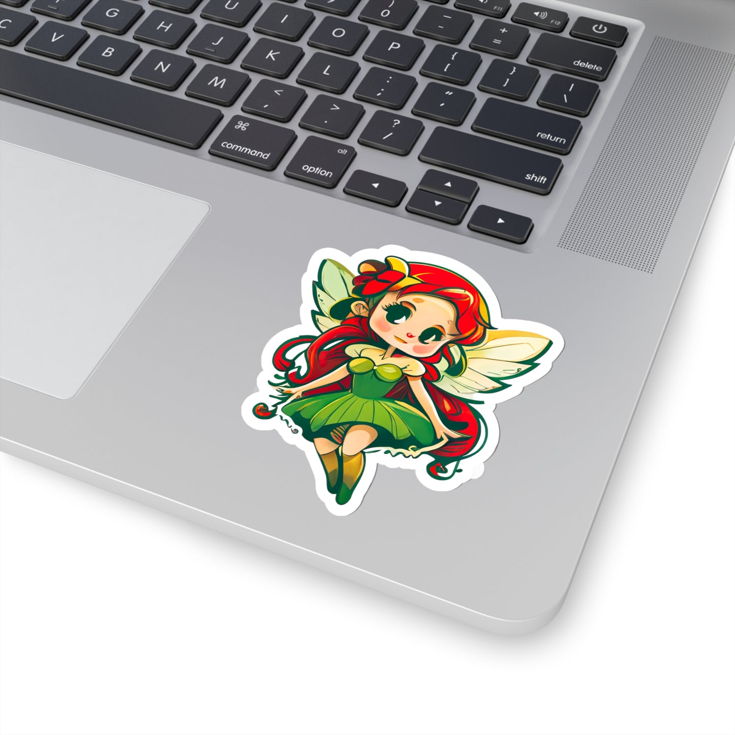Kawaii Green Fairy Sticker - Add Some Cute and Magical Style to Your Tech