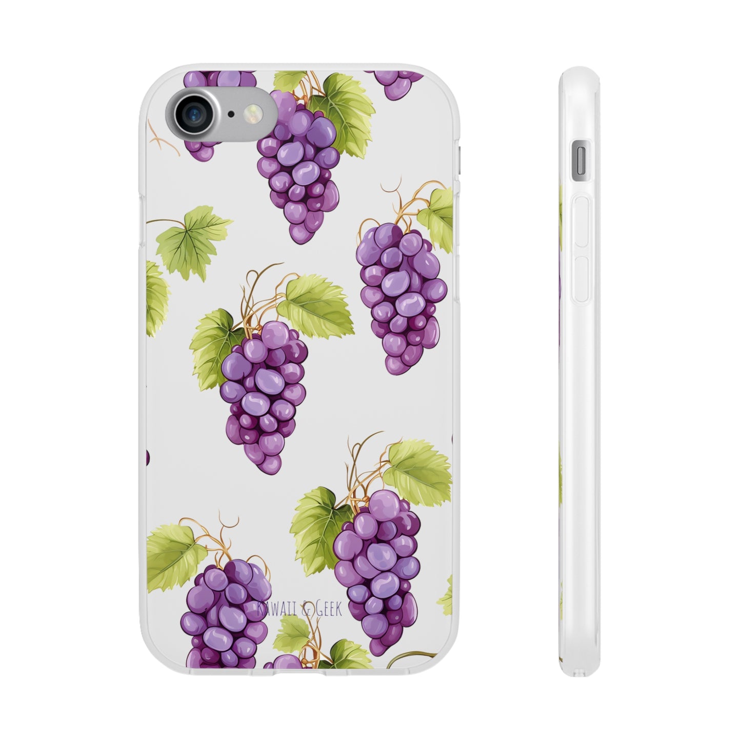 Flexi Grape Delight: Transparent Phone Case