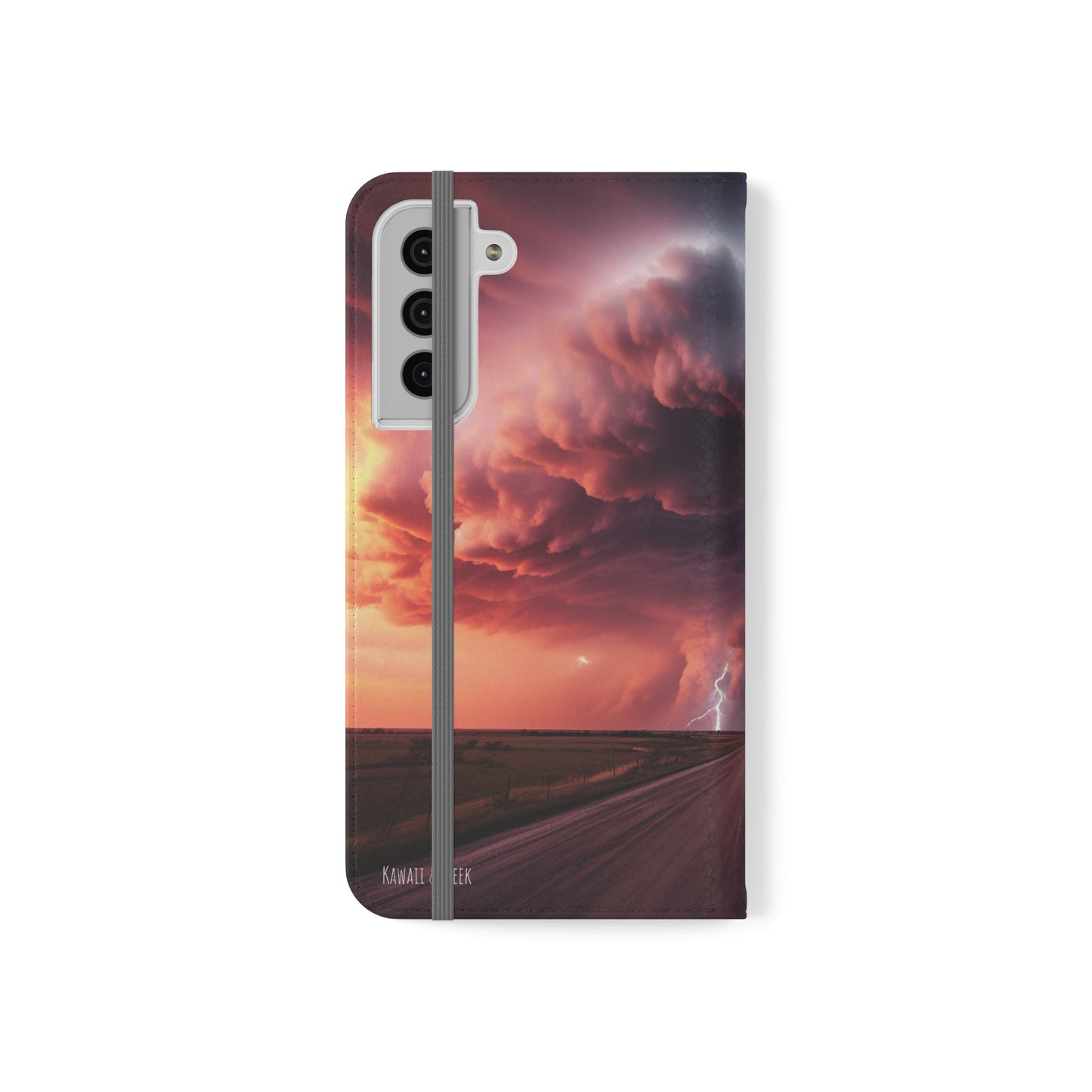 Super Cell Tornado Lightning Flip Phone Case