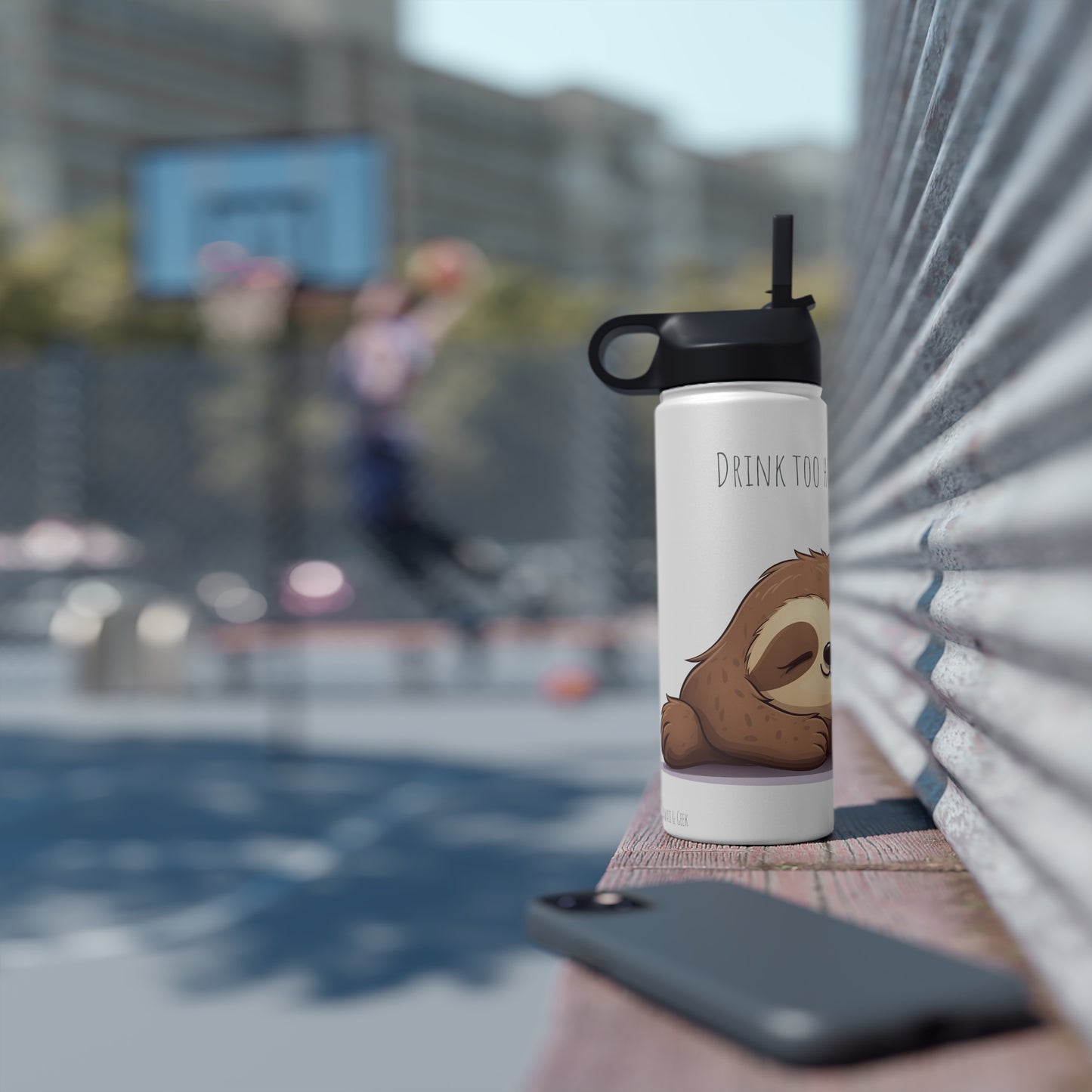 Lazy Sloth Stainless Steel Bottle: Cool & Cozy