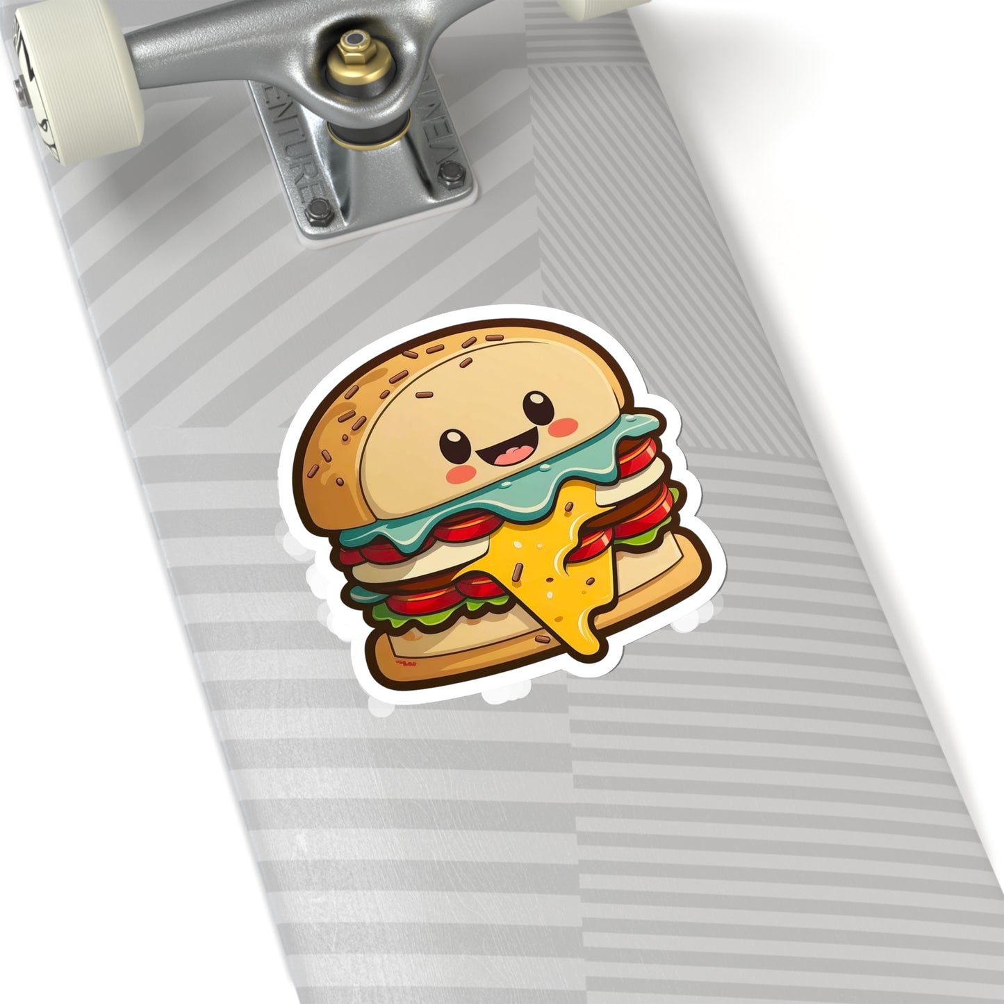 Kawaii Cheeseburger Sticker - Add Some Cute and Playful Style to Your Tech