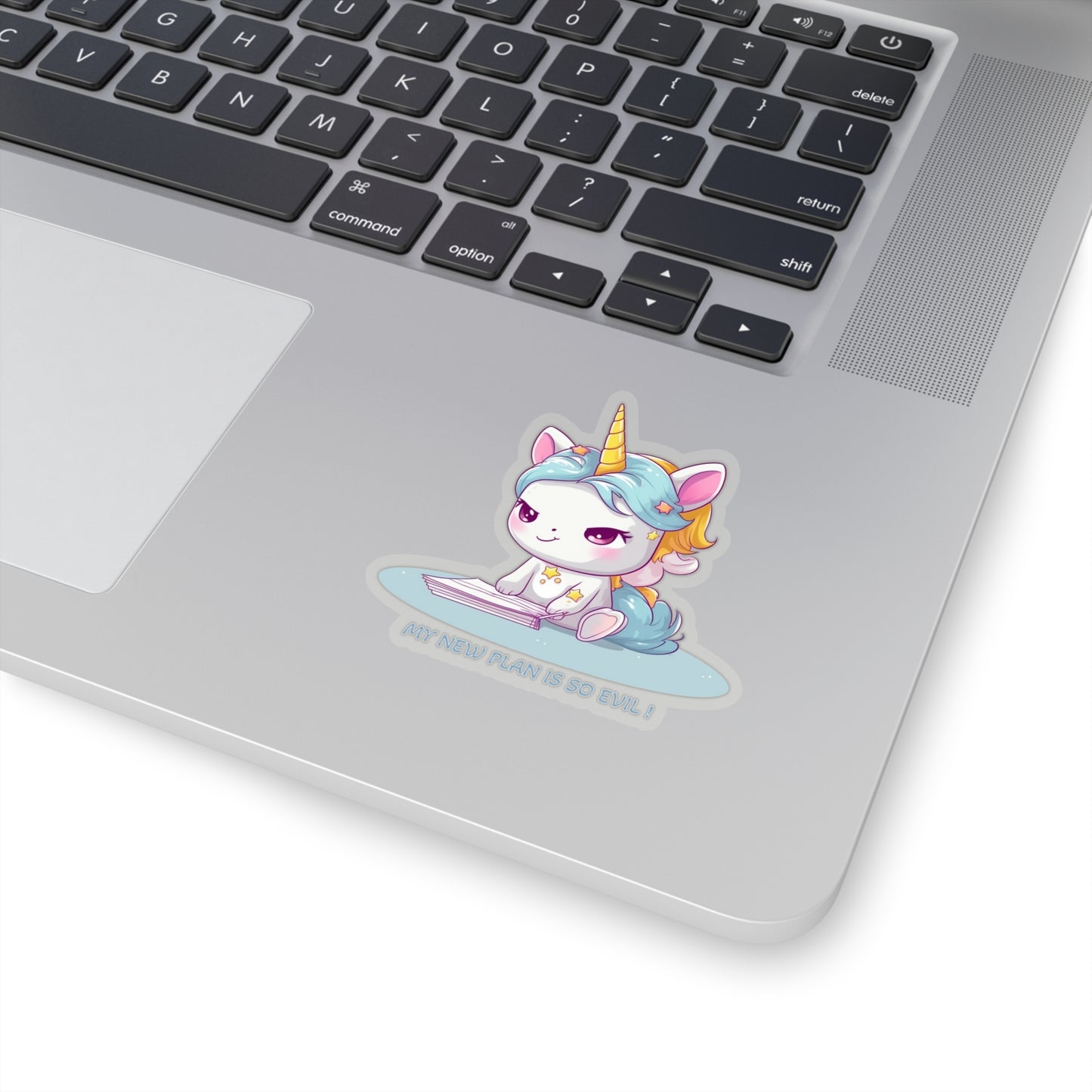 Kawaii and Bad Unicorn Sticker - Add a Playfully Mischievous Touch to Your World