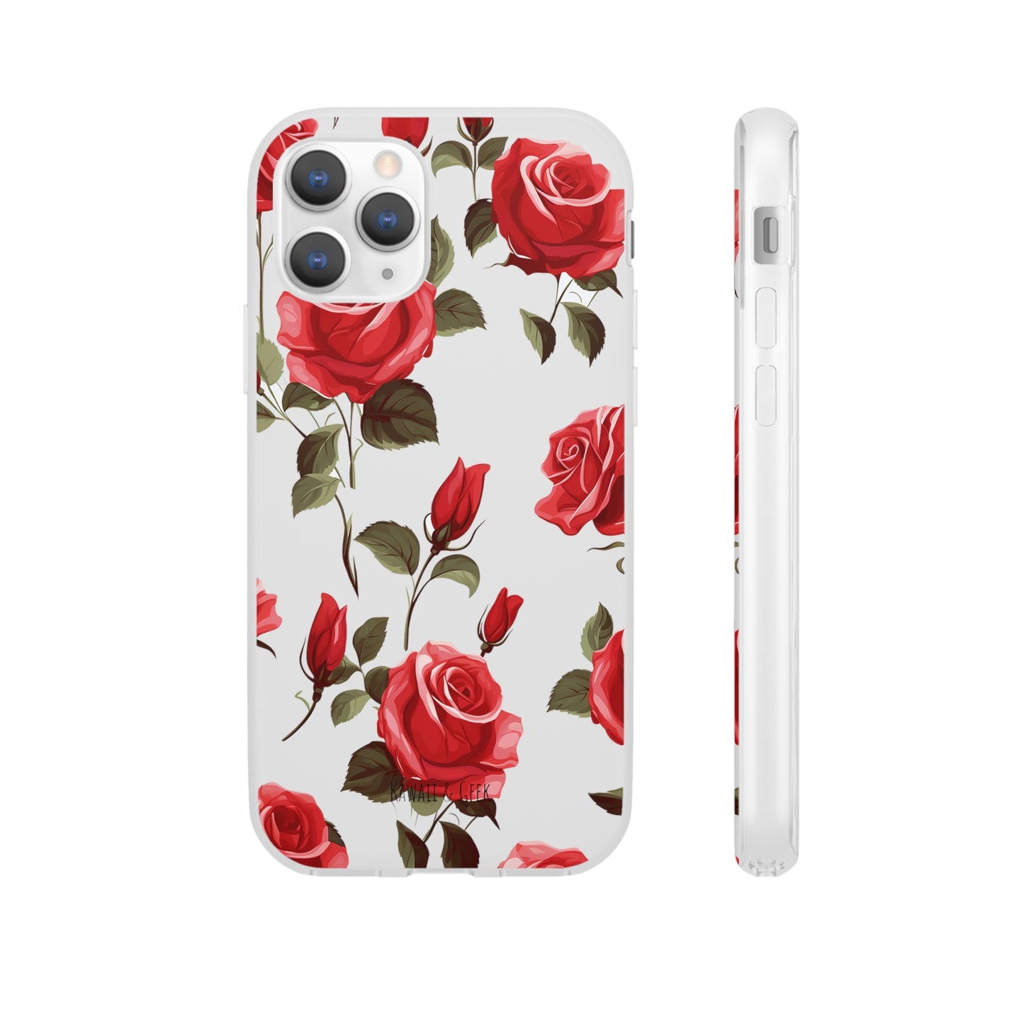 Delicate Rose Flexi Transparent Phone Case