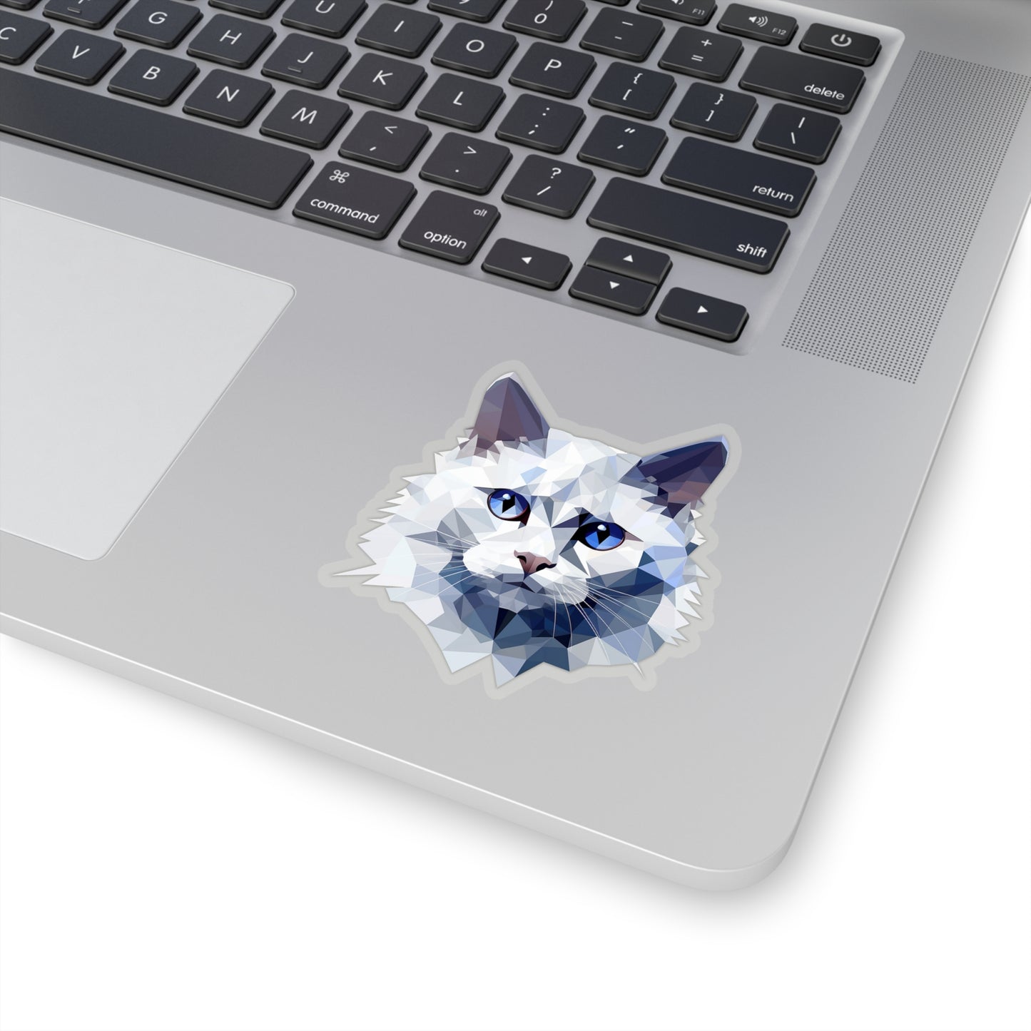 Angora Cat Sticker - Softness in Geometric Harmony