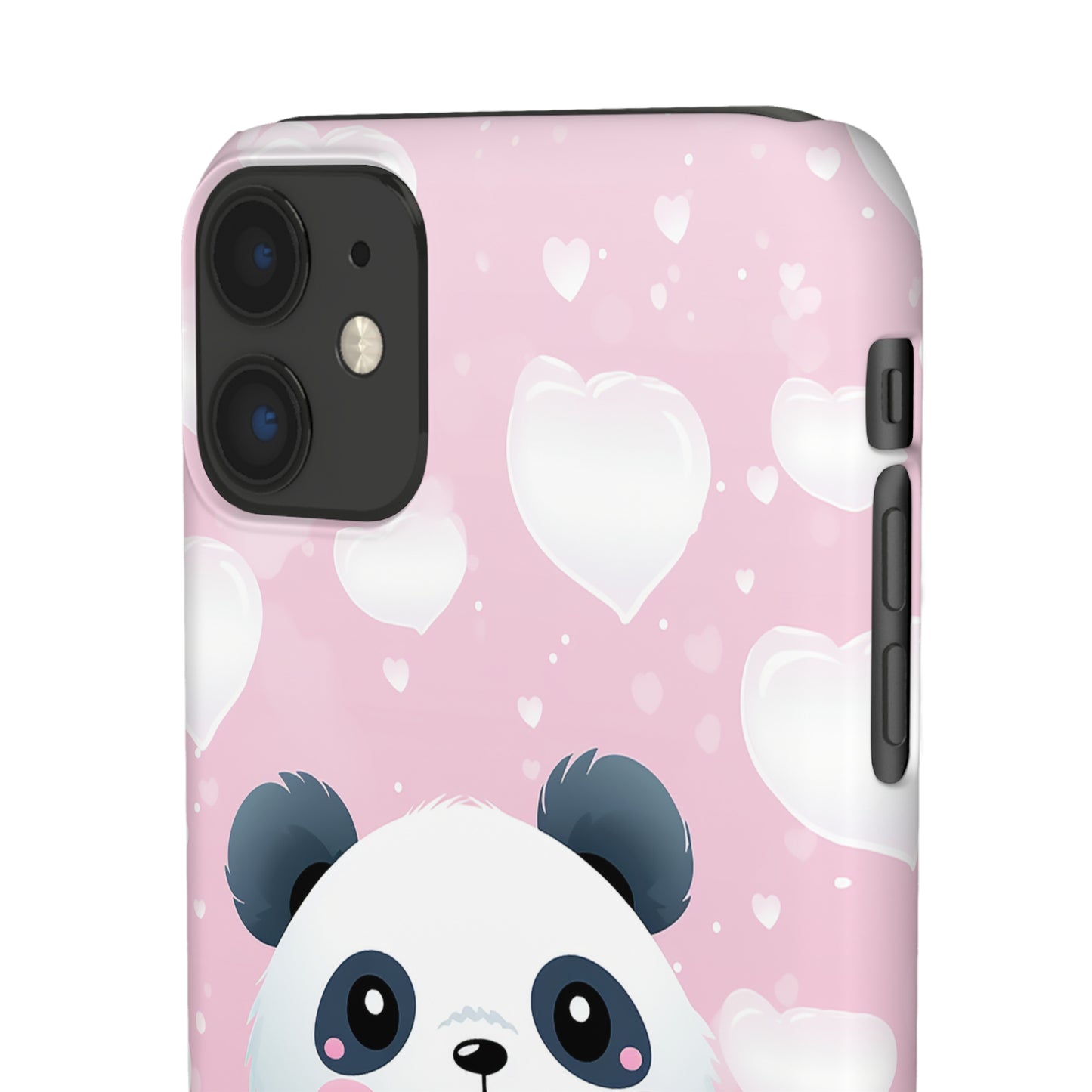 Cute Panda & Hearts Premium Phone Case