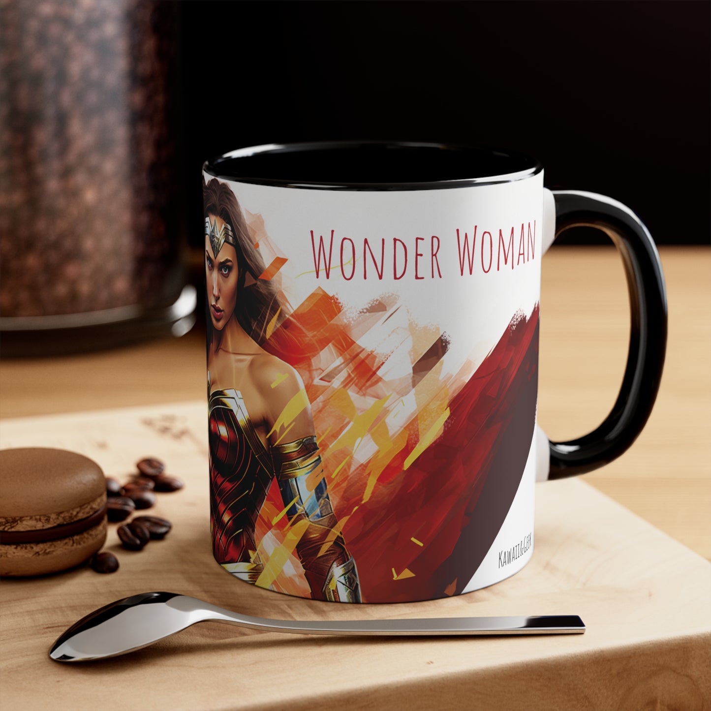 Wonder Woman Geometric Bicolor Mug - Diana, Princess of Themyscira