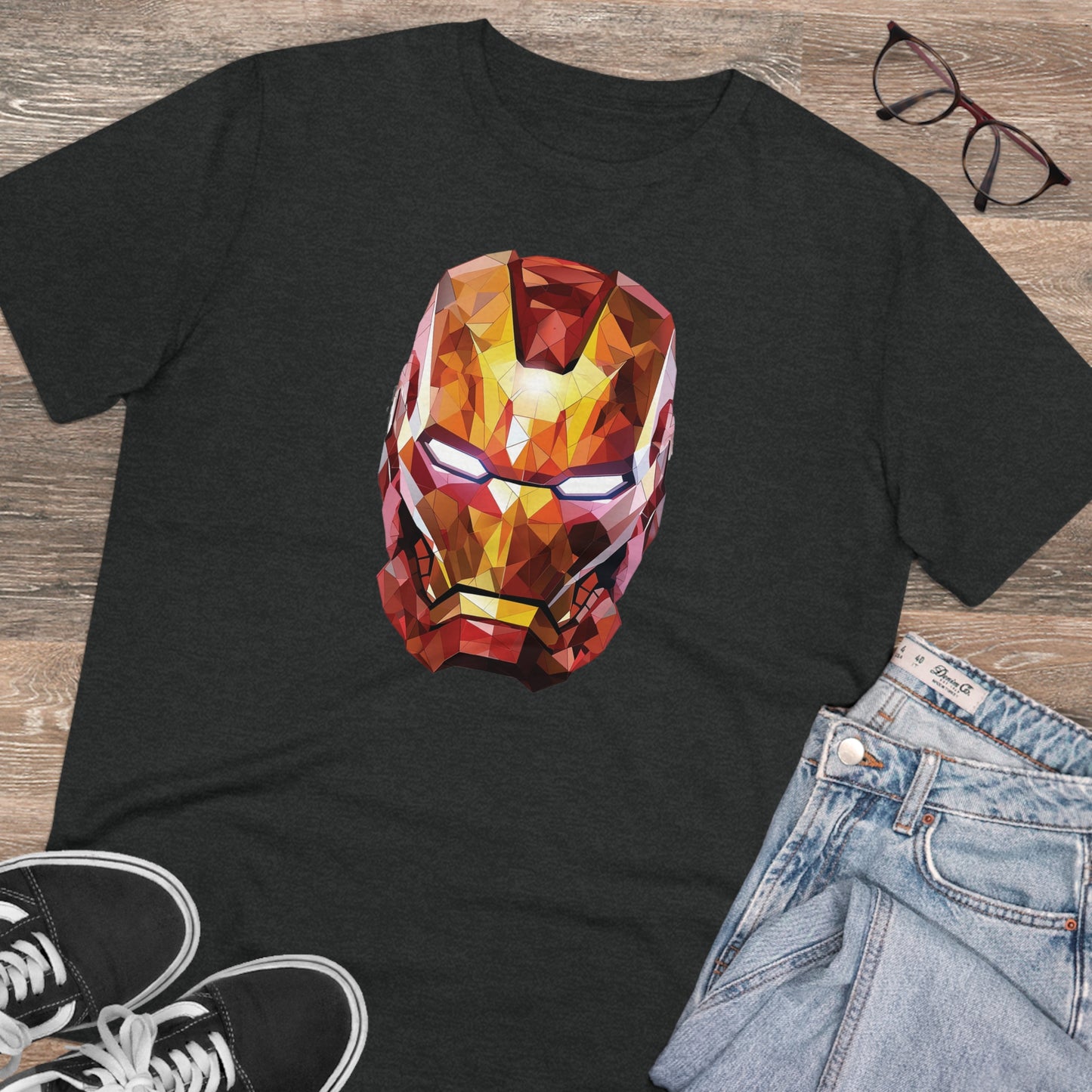 Iron Man Polygonal T-Shirt - Unleash Superhero Style