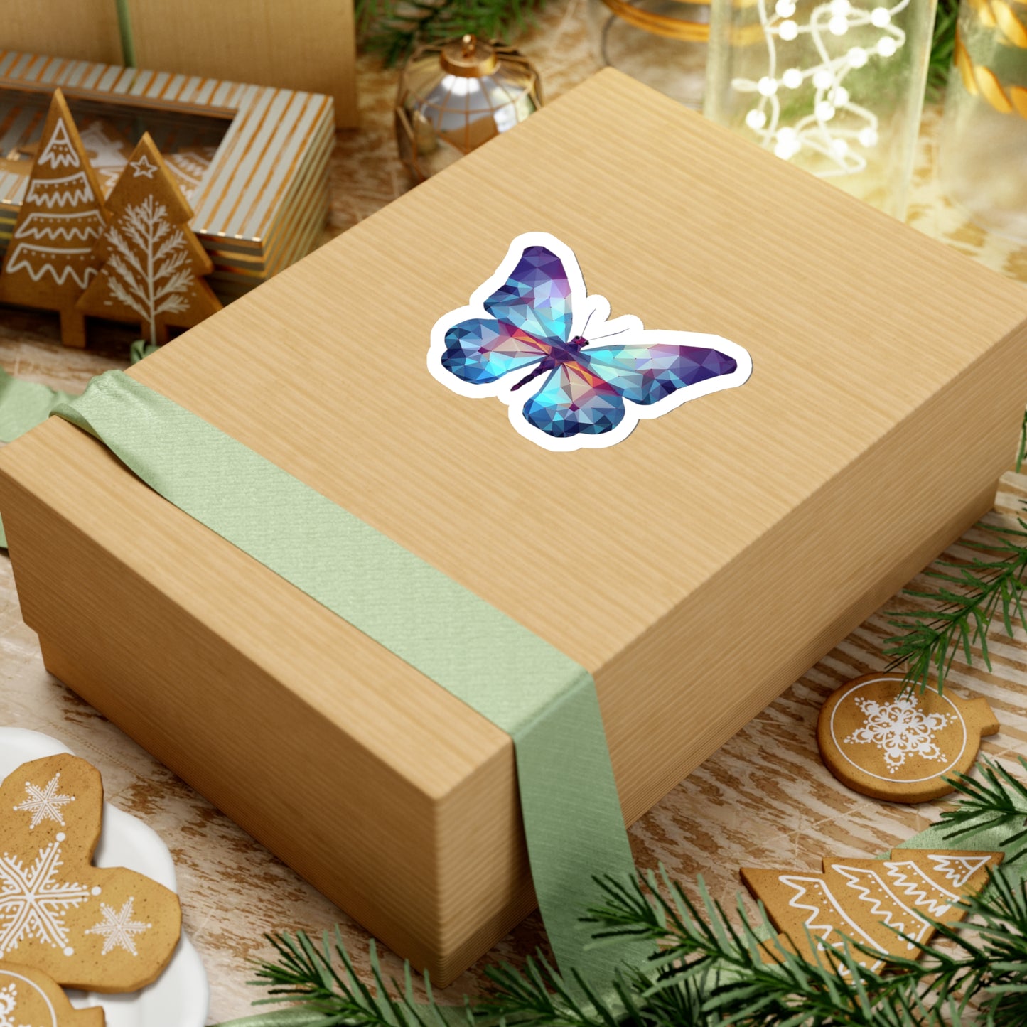 Butterfly Sticker - Delicate Beauty in Geometric Harmony