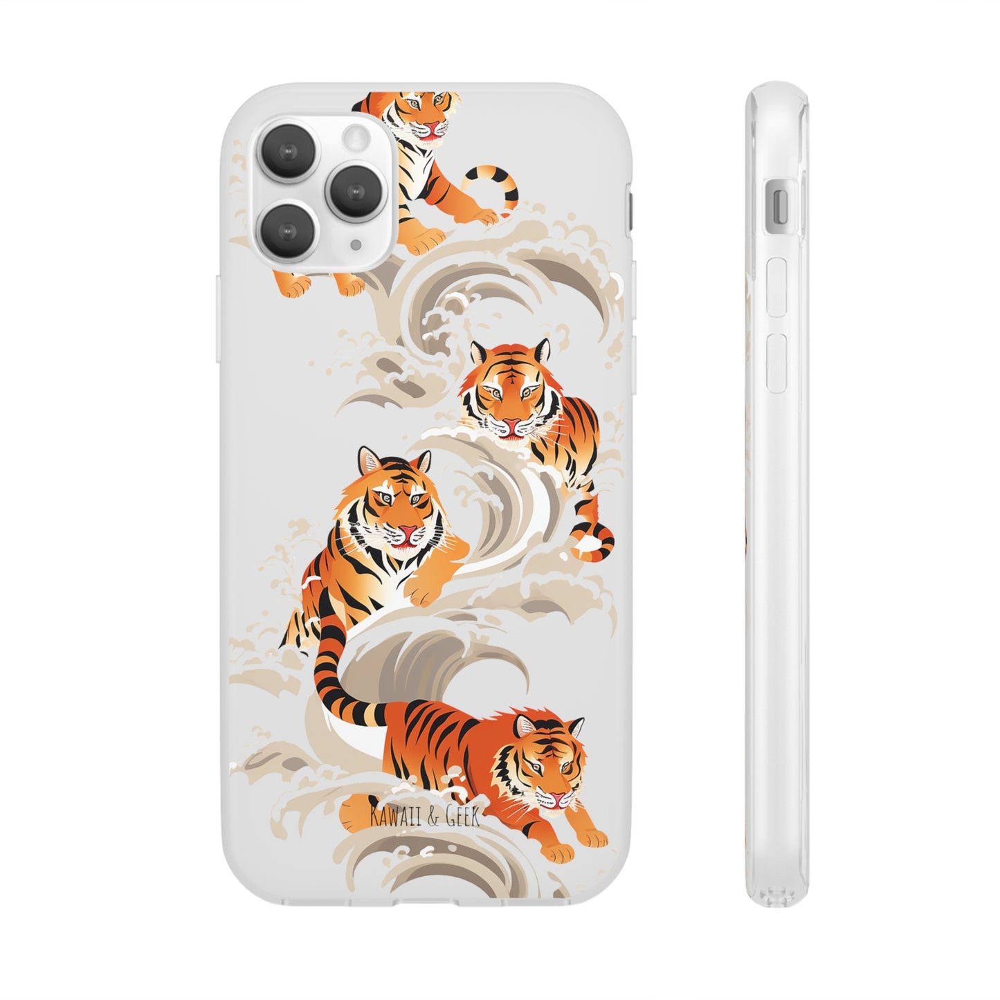 Elegant Chinese Ink Tiger Flexi Phone Case