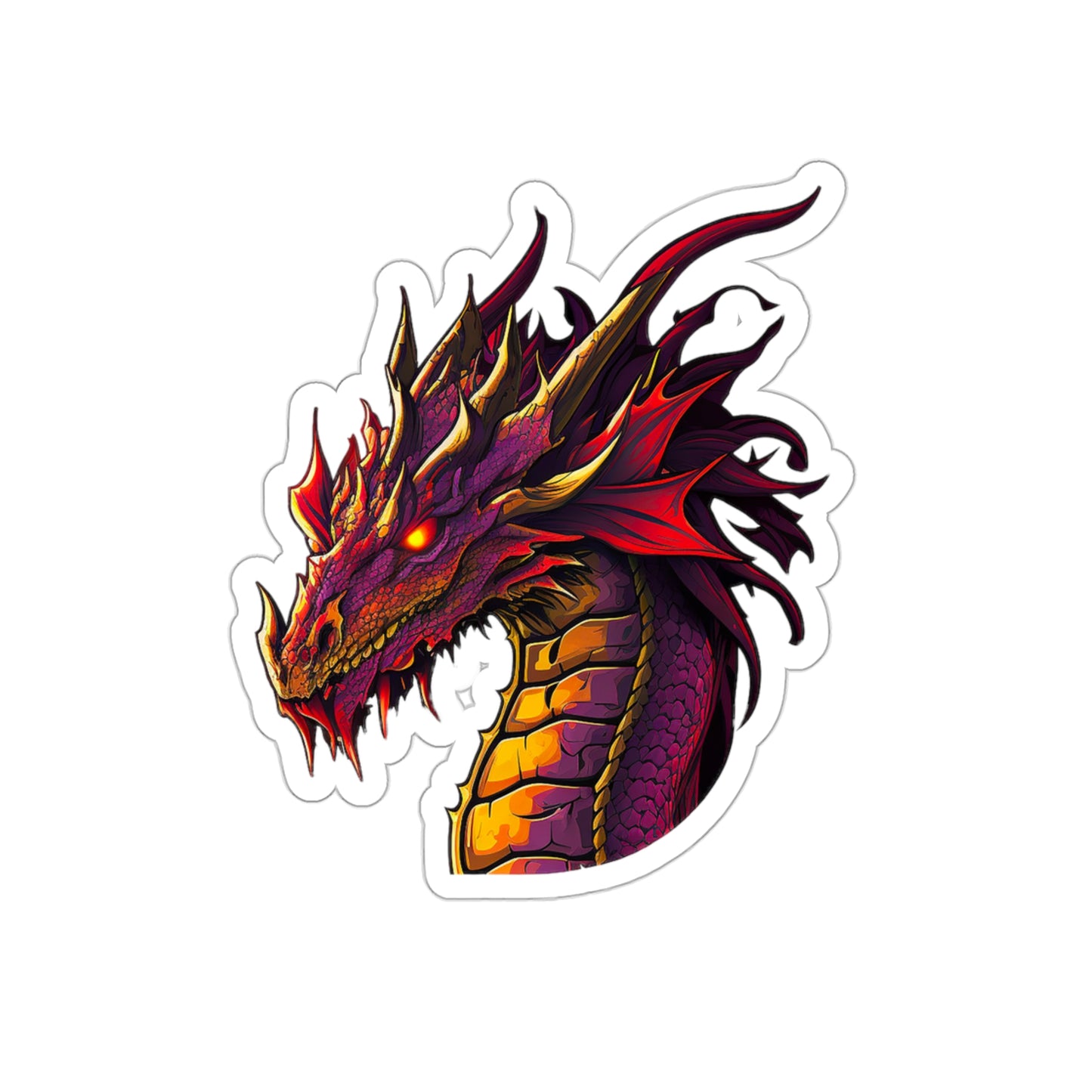 Mighty Red Dragon Sticker - Add Some Mythical and Powerful Style to Your Tech