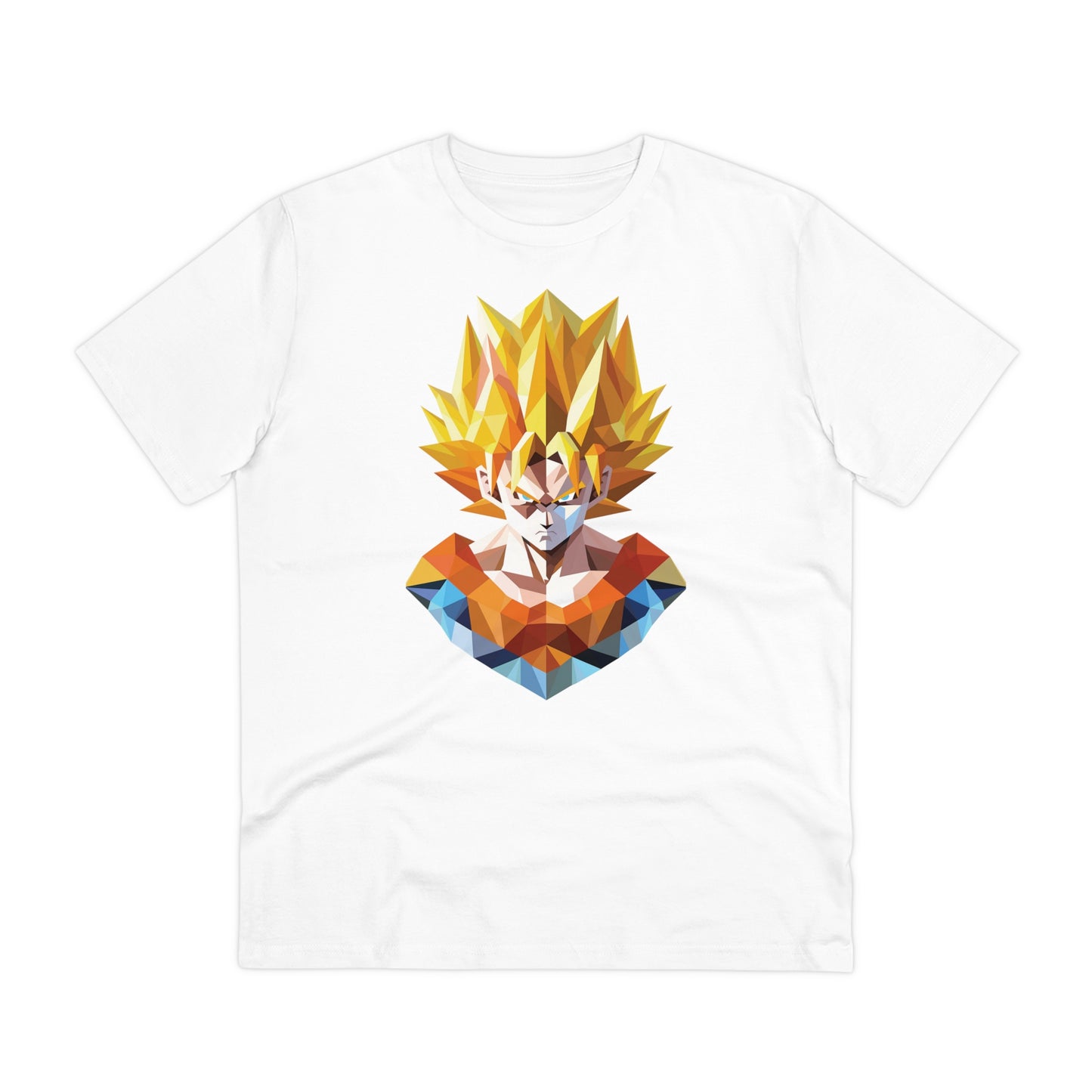 San Goku Super Saiyan Polygonal T-Shirt - Embrace Legendary Power