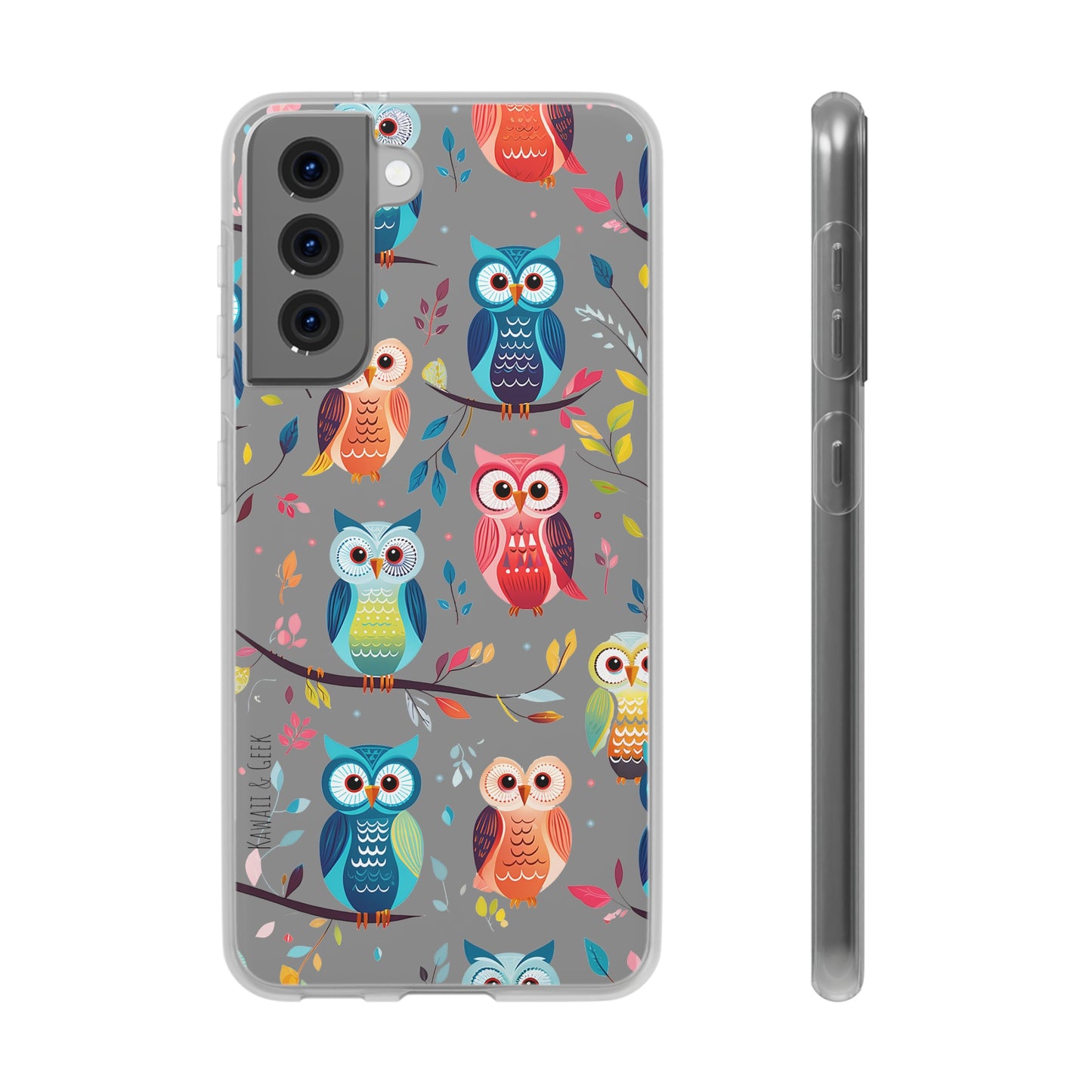 Whimsical Owl Flexi and Transparent Phone Case