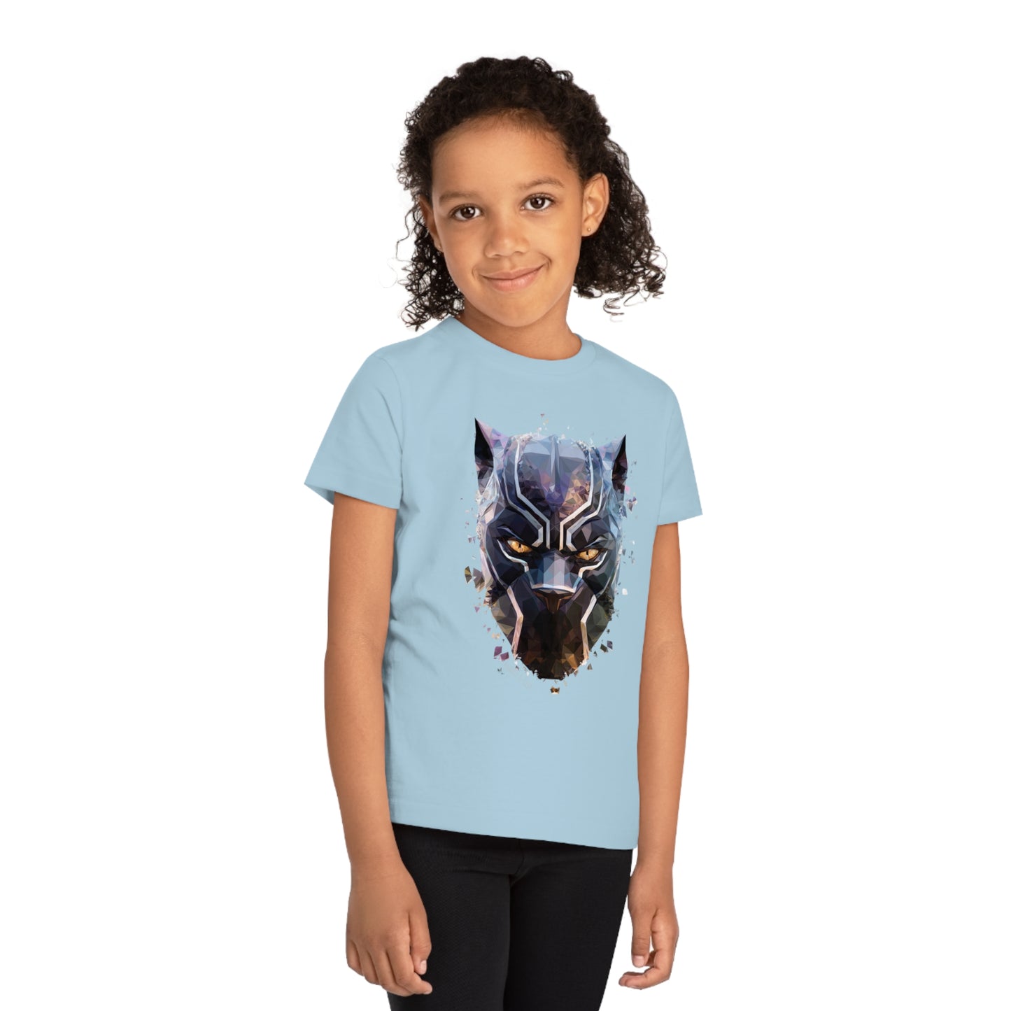 Black Panther Polygonal Kids T-Shirt - Embrace Superhero Vibes