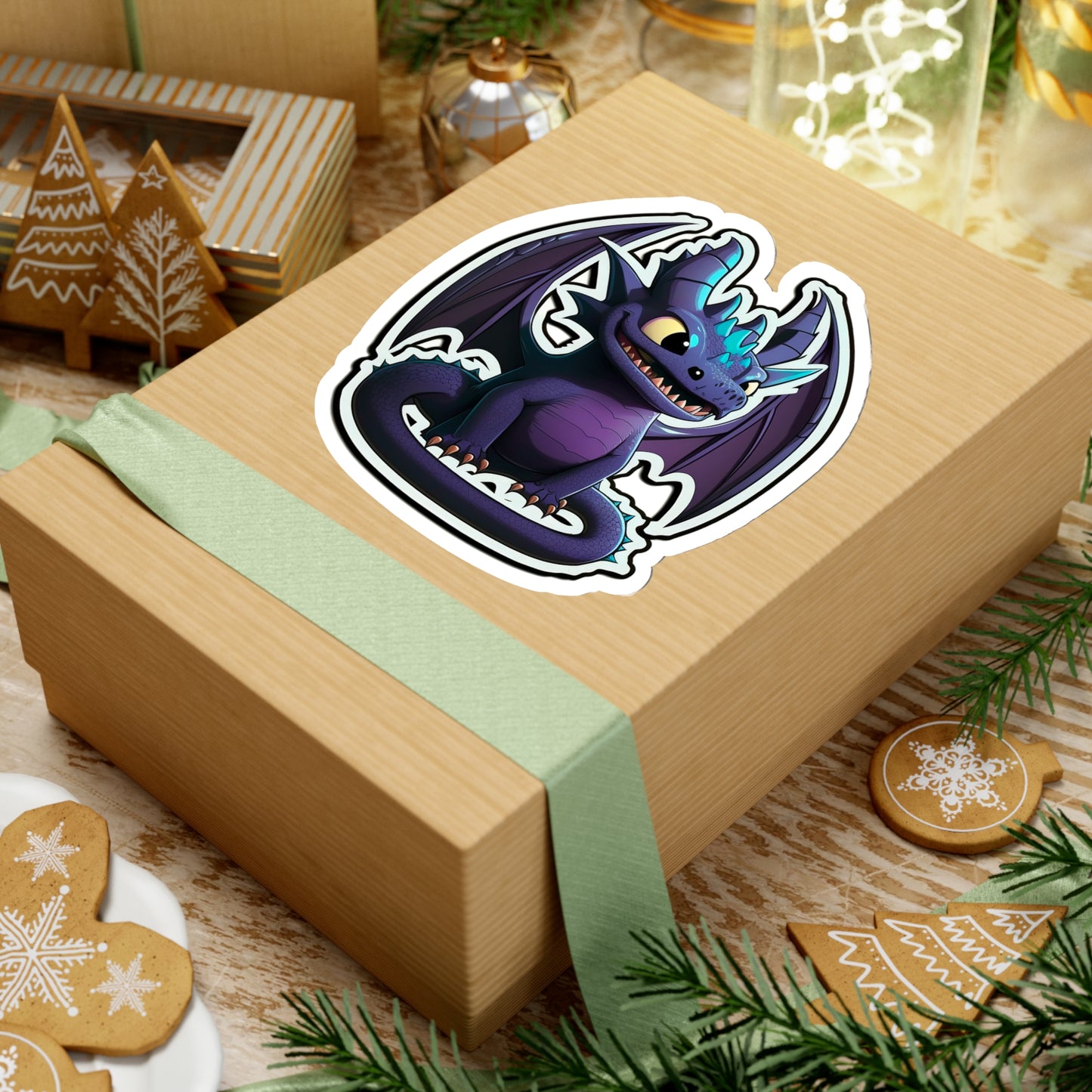 Kawaii Purple Dragon Sticker - Add Some Cute and Unique Style to Your Tech