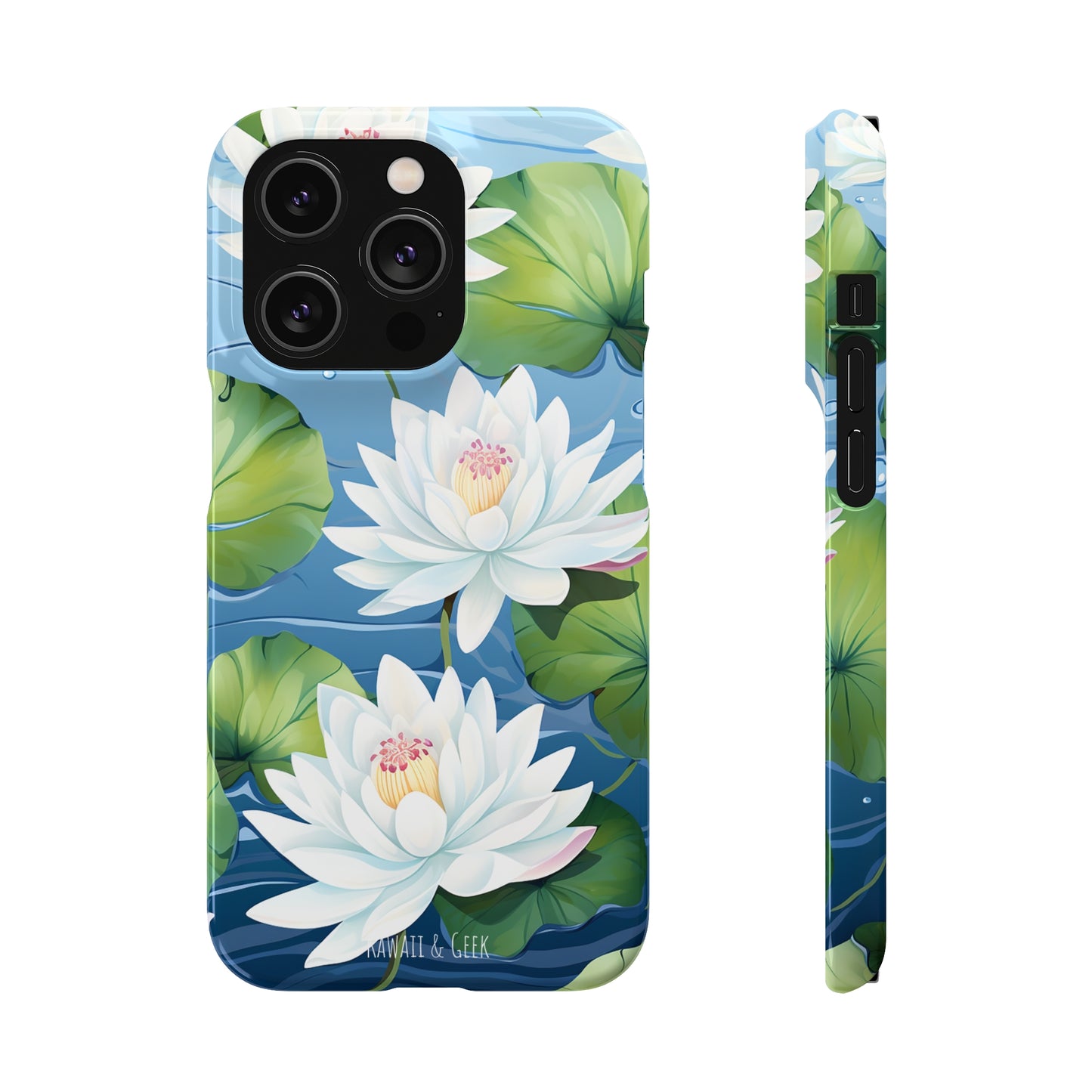 Elegant Water Lilies: Premium Phone Case