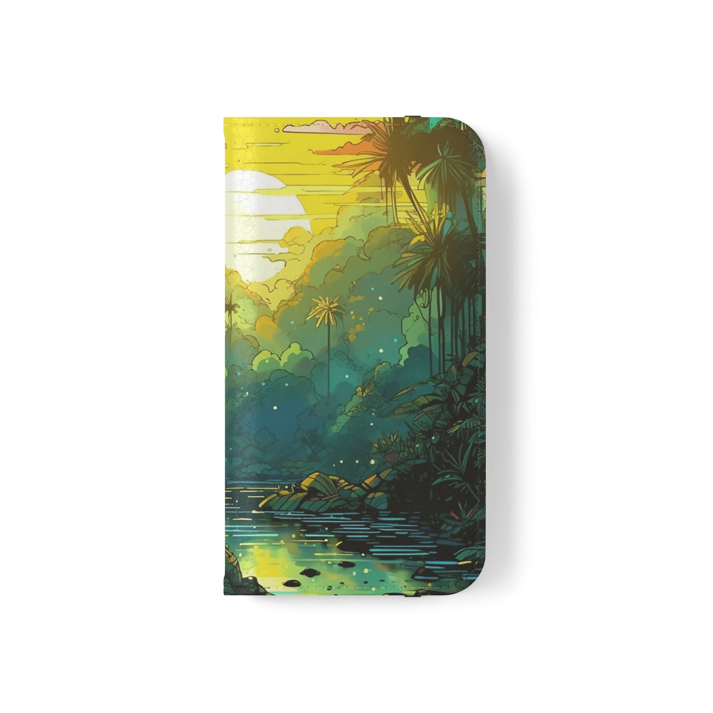 Rainforest at Sunset Flip Phone Case - Capture the Serenity of Nature on Your Device