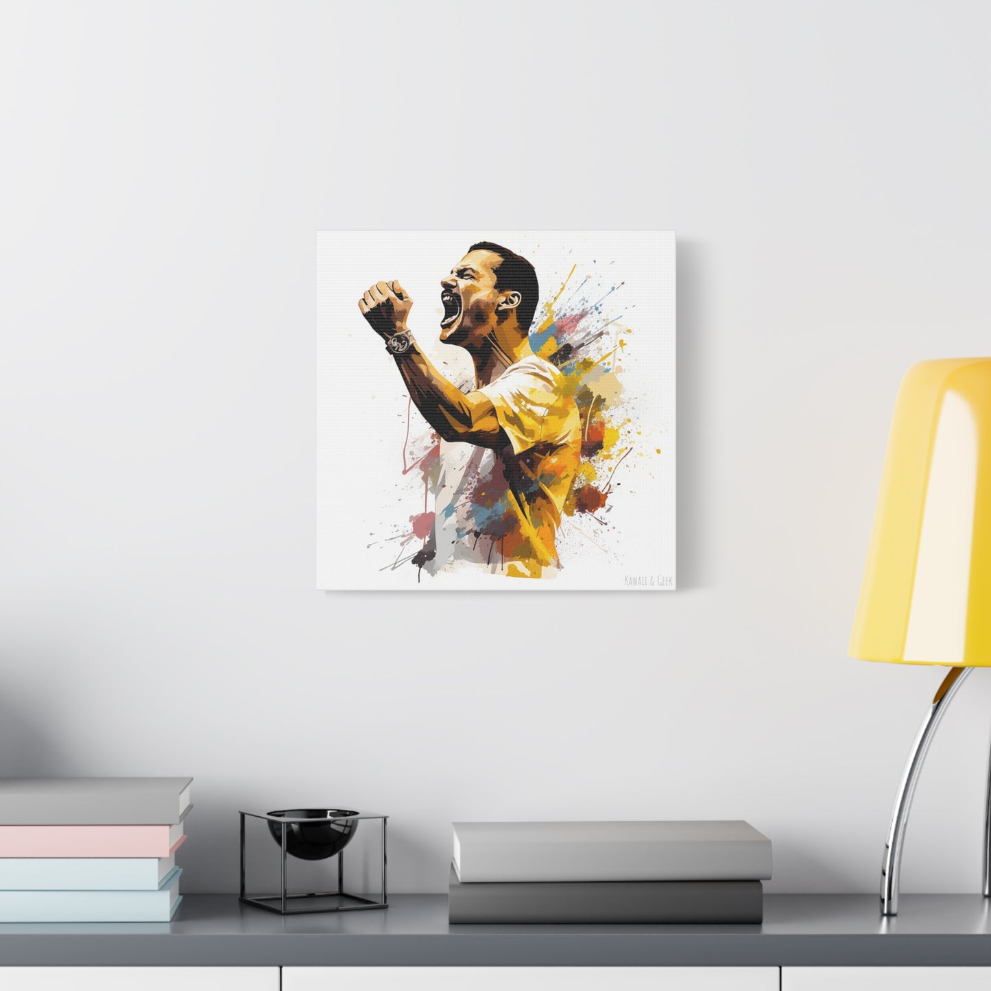 Freddie Mercury Watercolor Elegance Cotton Canvas