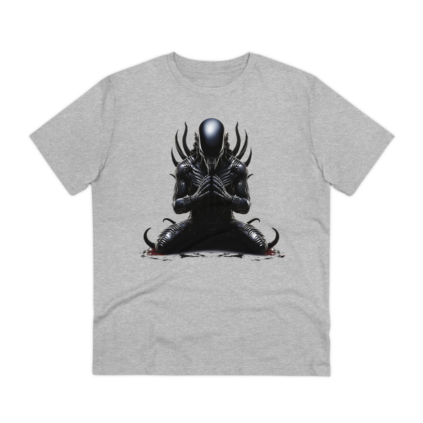 Eco-Friendly Zen Alien Xenomorph T-shirt - Embrace Galactic Serenity