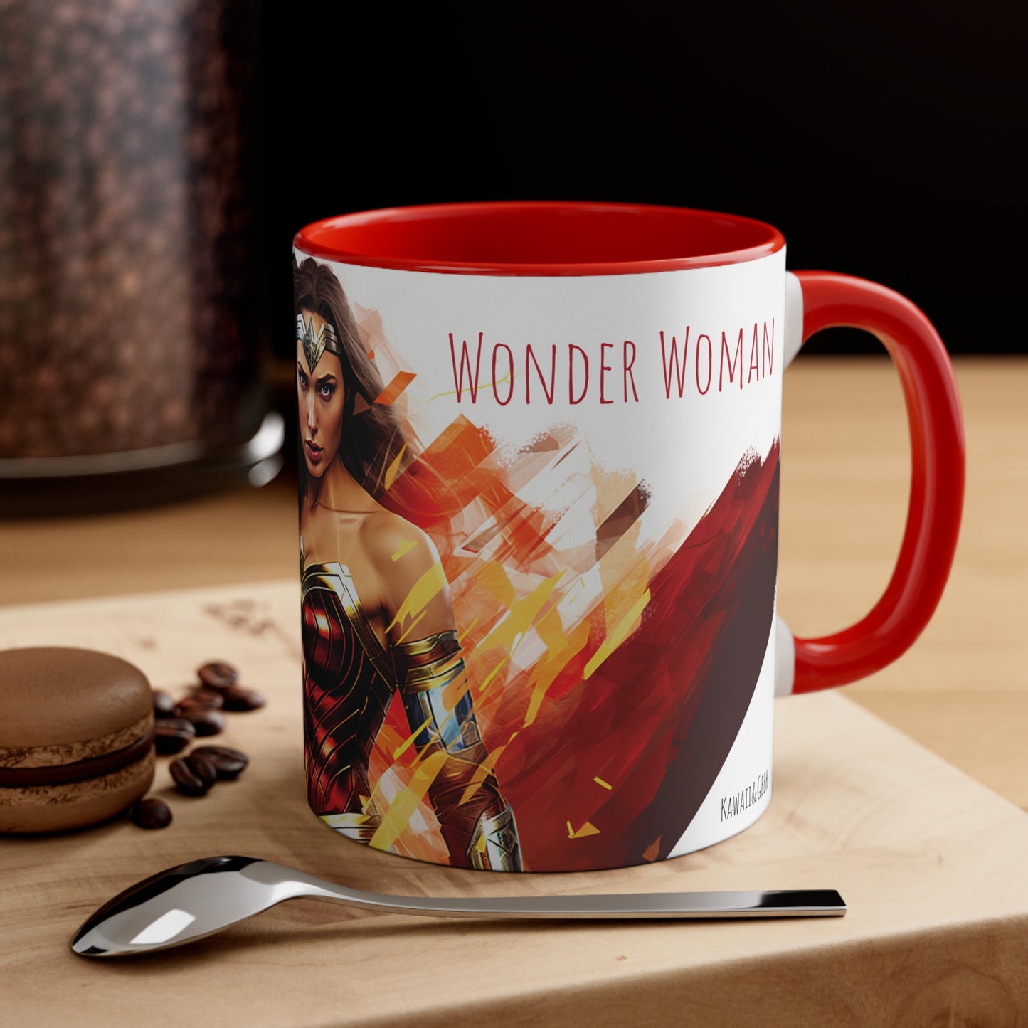 Wonder Woman Geometric Bicolor Mug - Diana, Princess of Themyscira