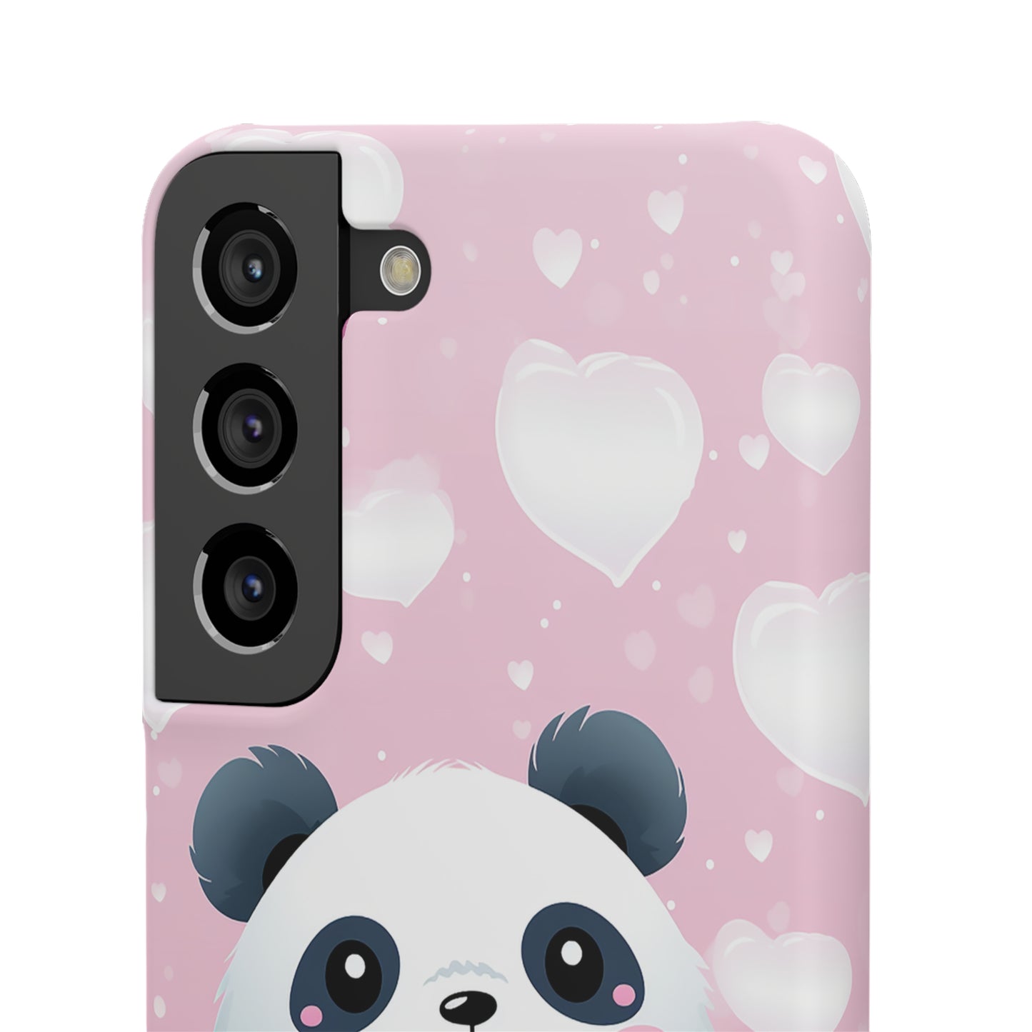 Cute Panda & Hearts Premium Phone Case